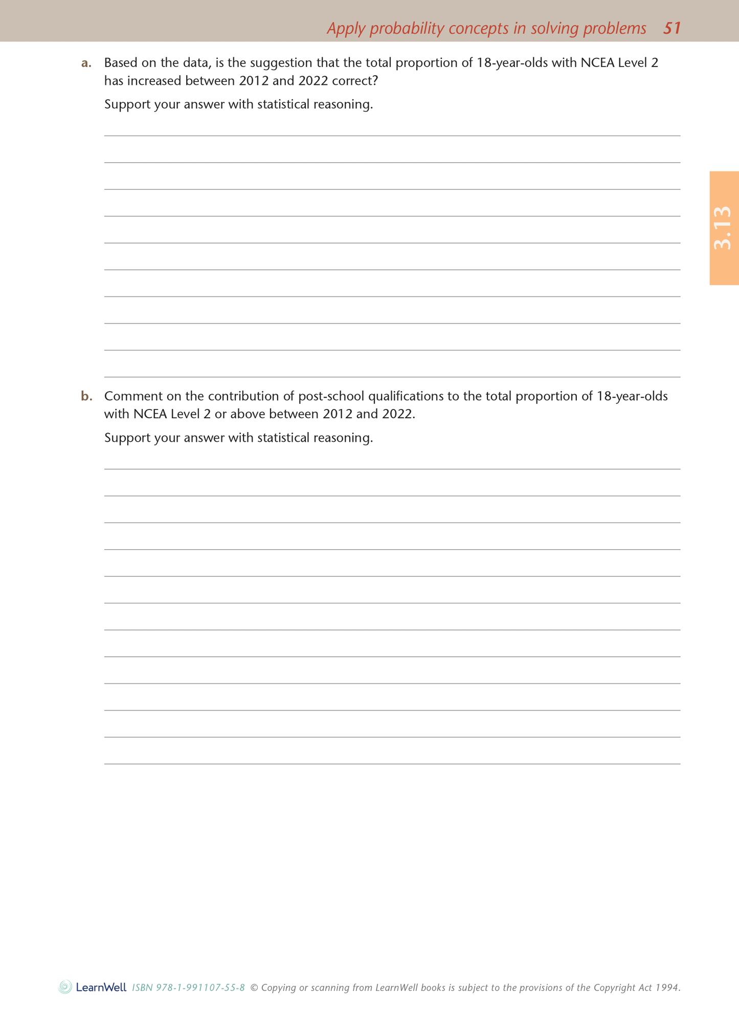 Level 3 Statistics AME Workbook