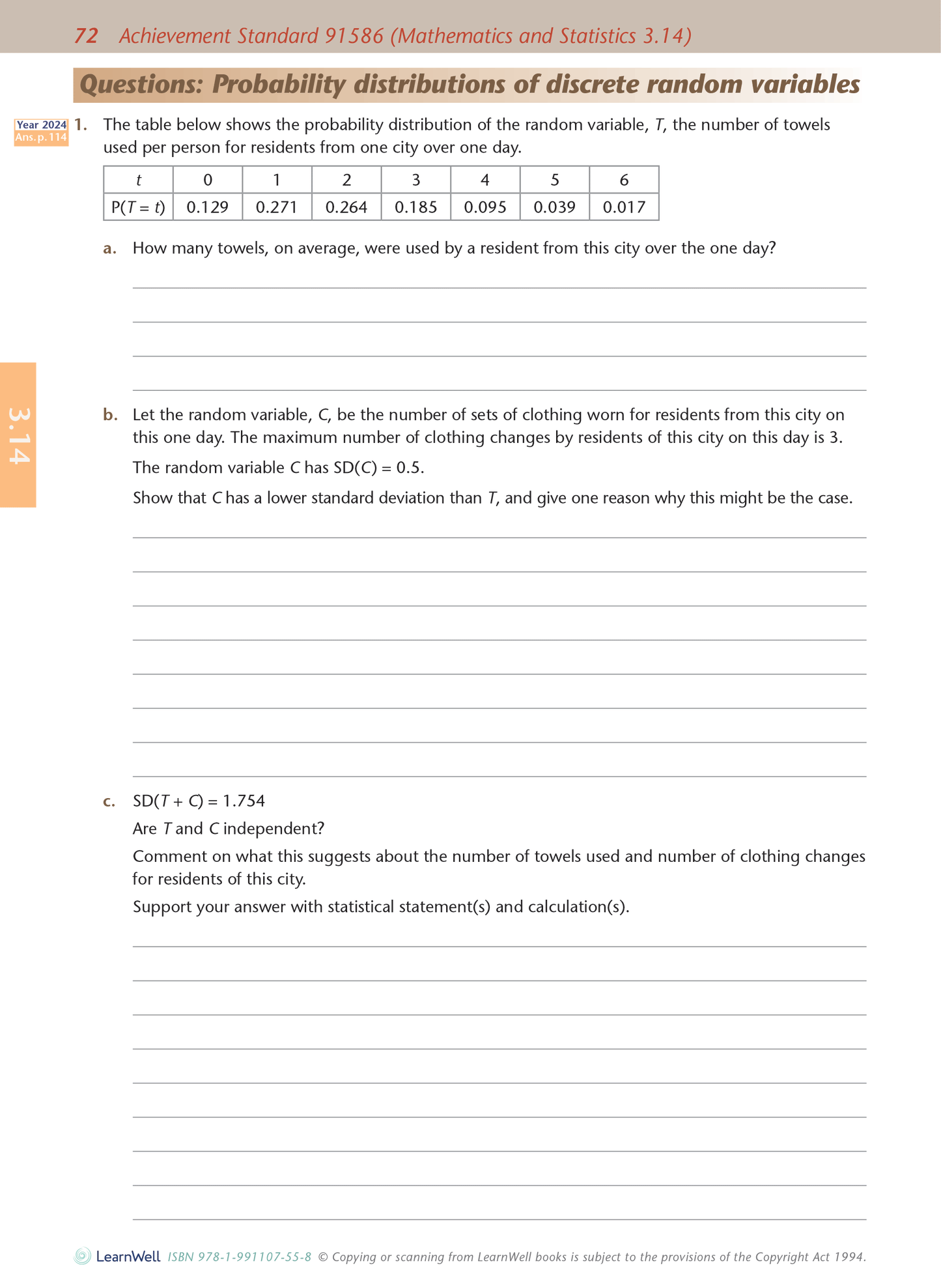 Level 3 Statistics AME Workbook