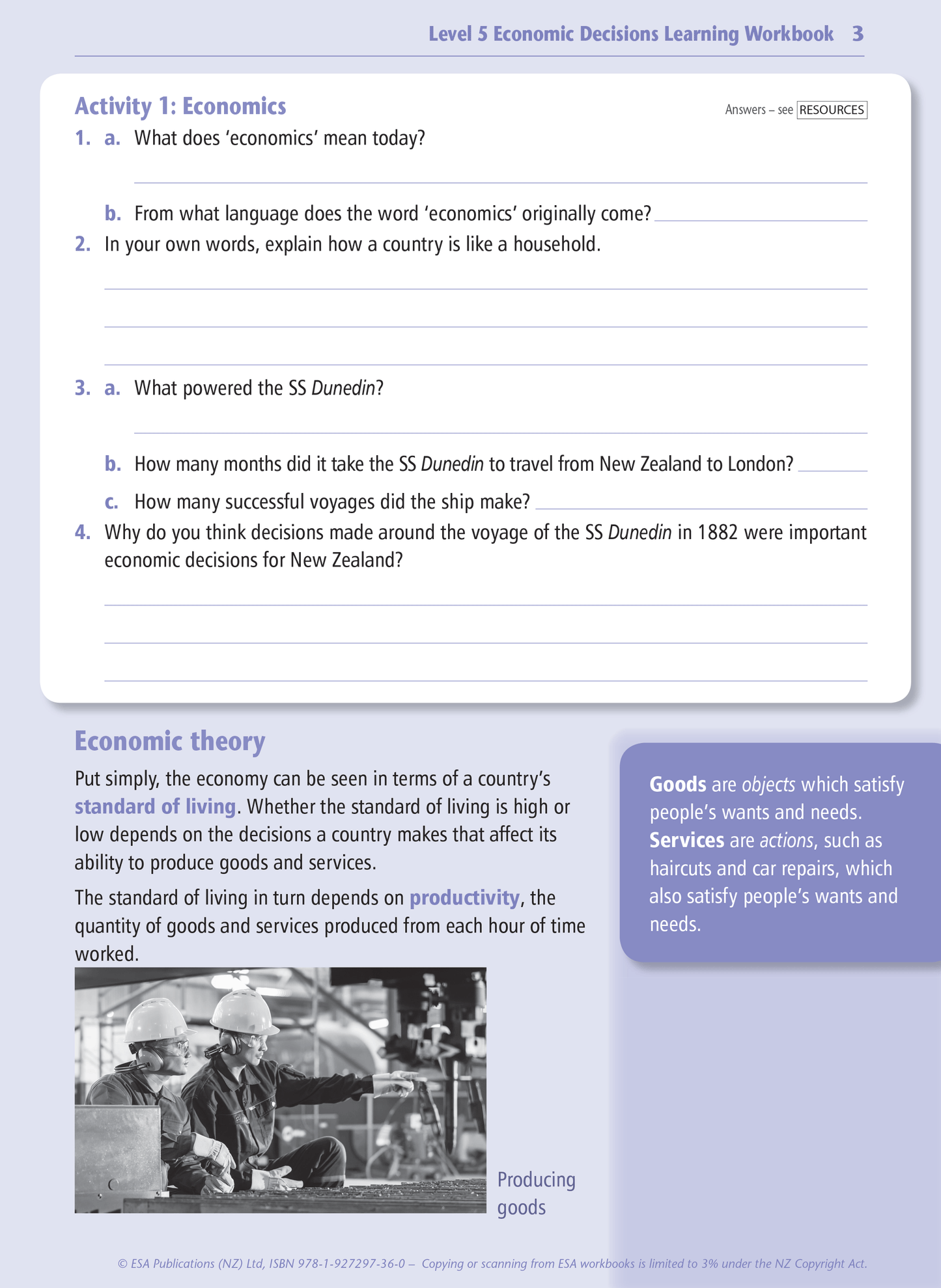 Level 5 Economic Decisions Learning Workbook