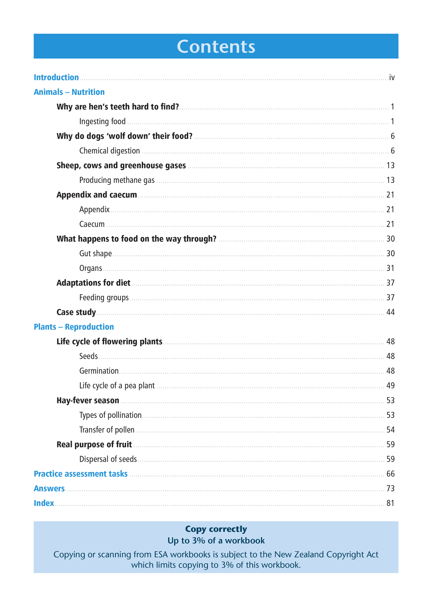 Level 1 Life Processes 1.10 Learning Workbook