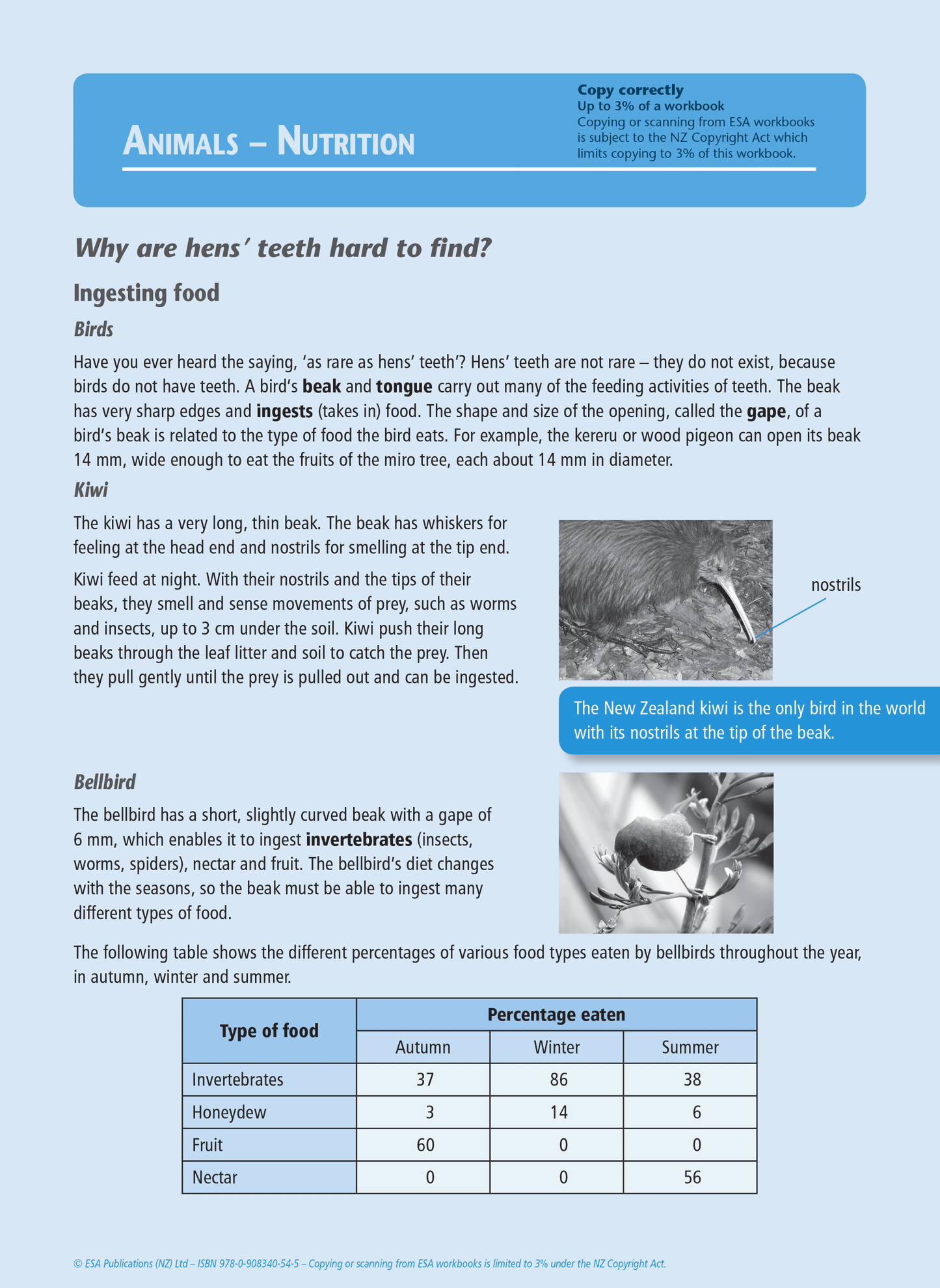 Level 1 Life Processes 1.10 Learning Workbook