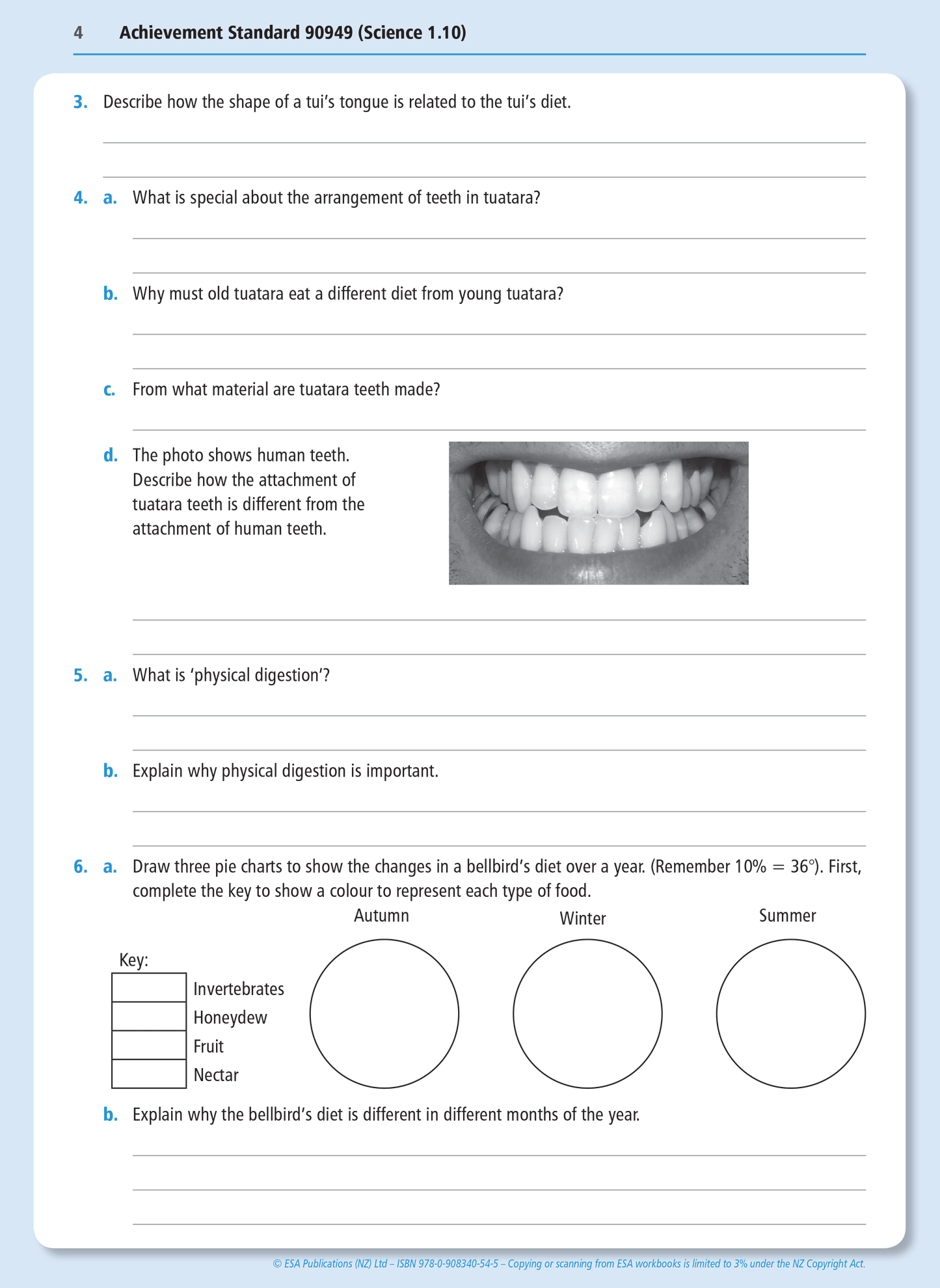 Level 1 Life Processes 1.10 Learning Workbook