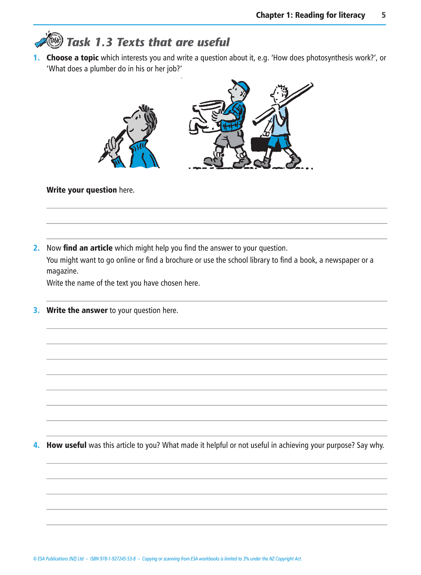 Level 1 Literacy Learning Workbook