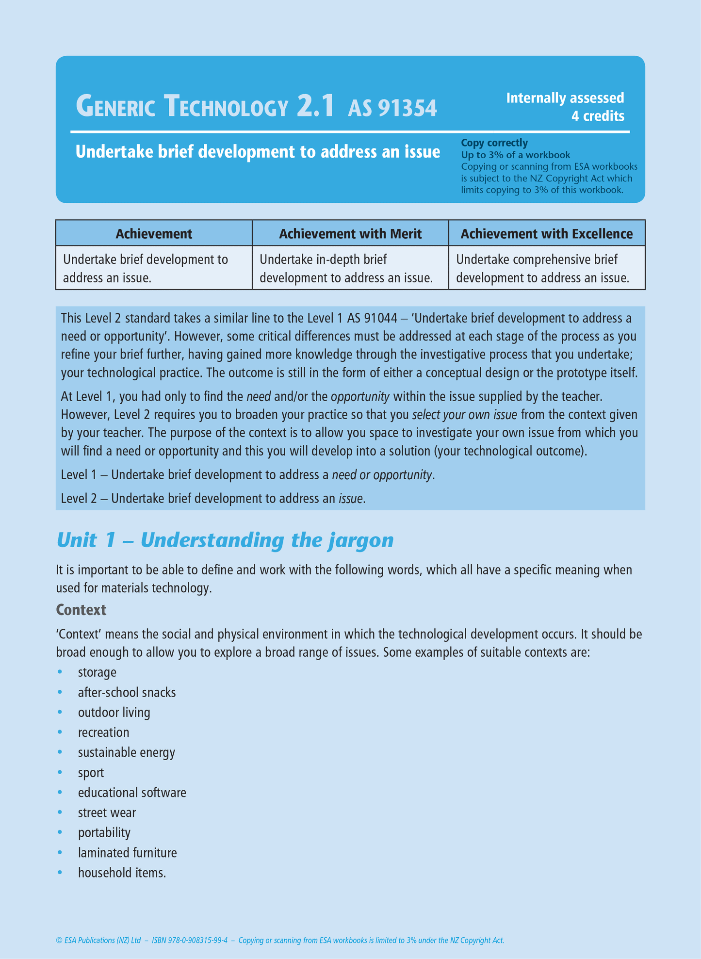 Level 2 Materials Technology Learning Workbook - SPECIAL (damaged stock at $10 each)