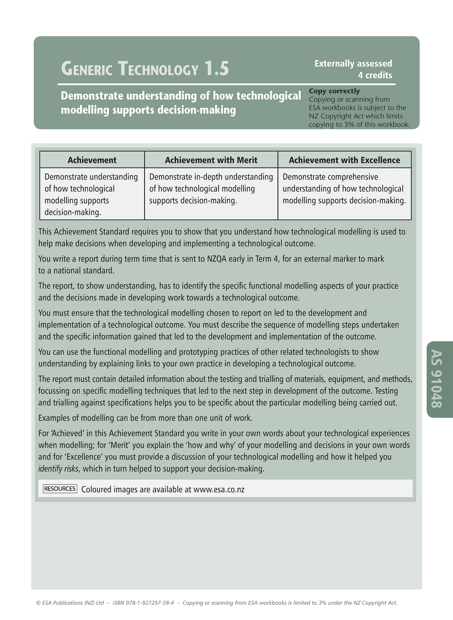 Level 1 Materials Technology Learning Workbook