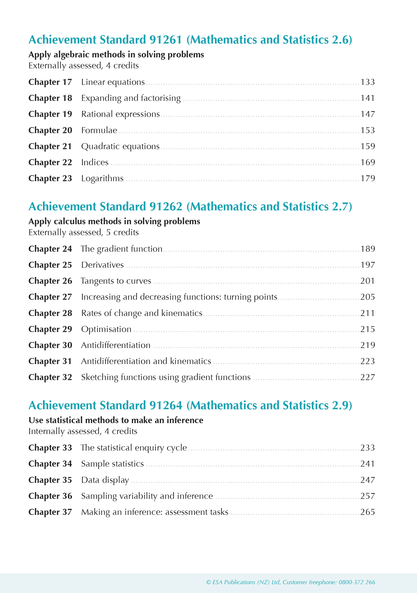 Level 2 Mathematics and Statistics ESA Study Guide