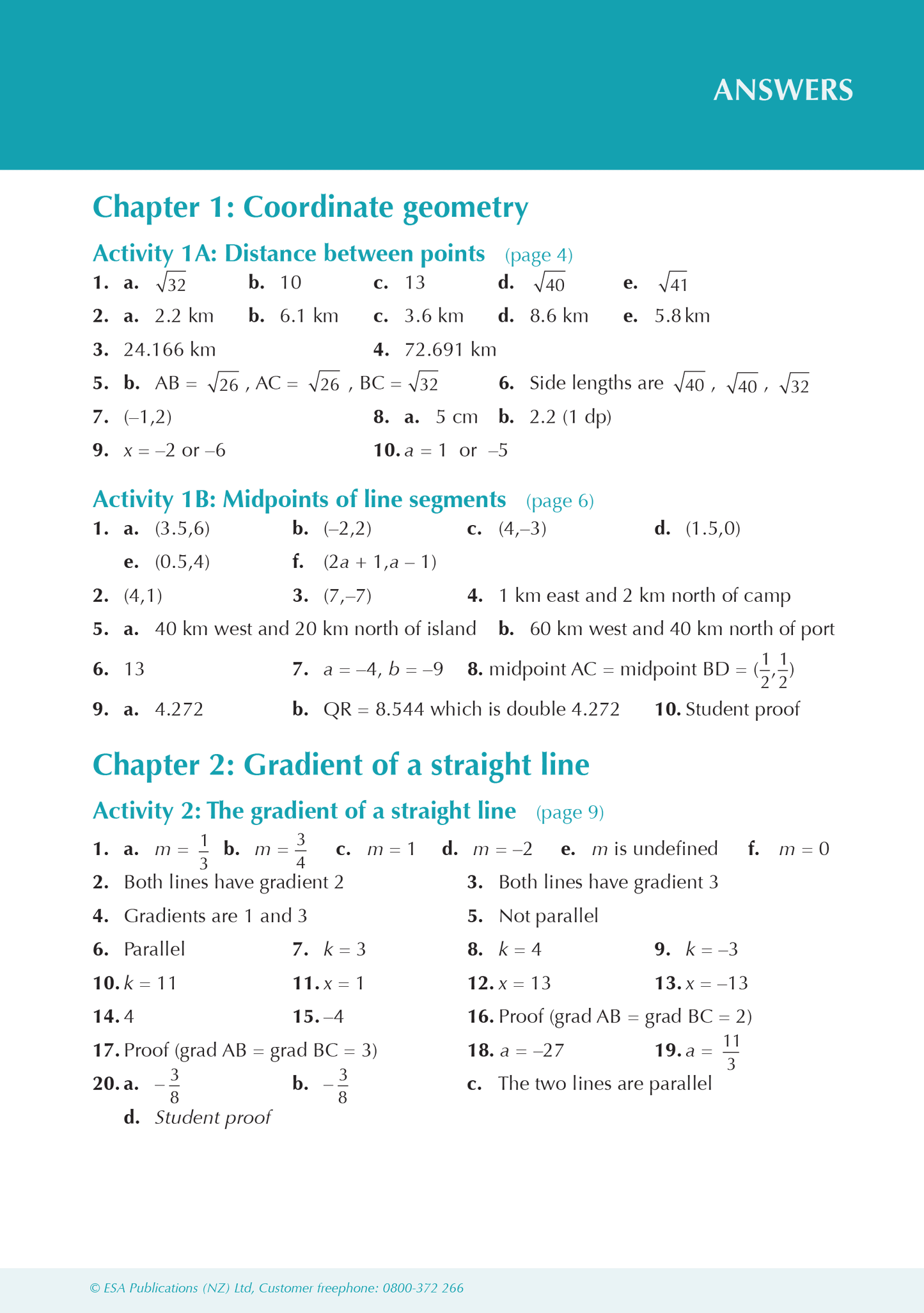 Level 2 Mathematics and Statistics ESA Study Guide