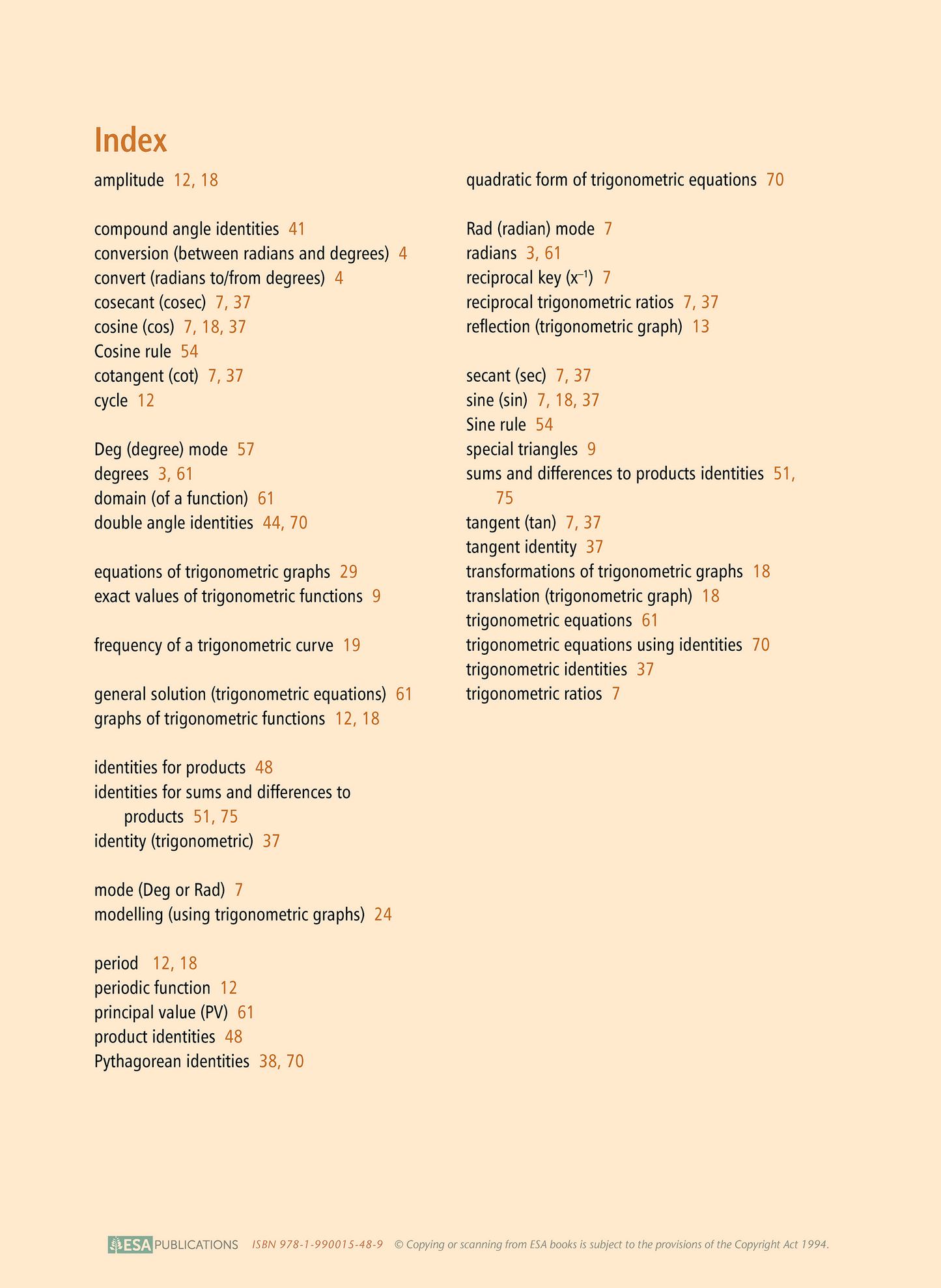 Level 3 Trigonometry 3.3 Learning Workbook