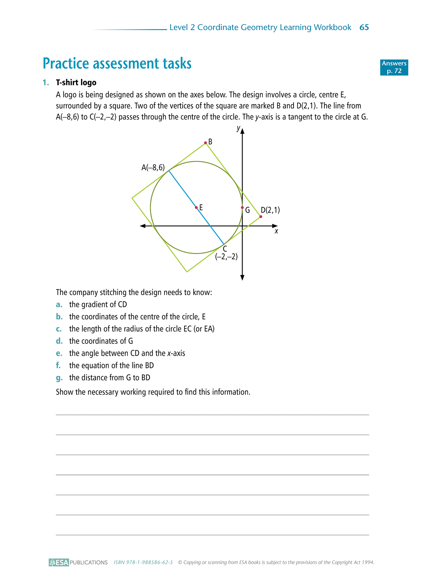 Level 2 Coordinate Geometry 2.1 Learning Workbook