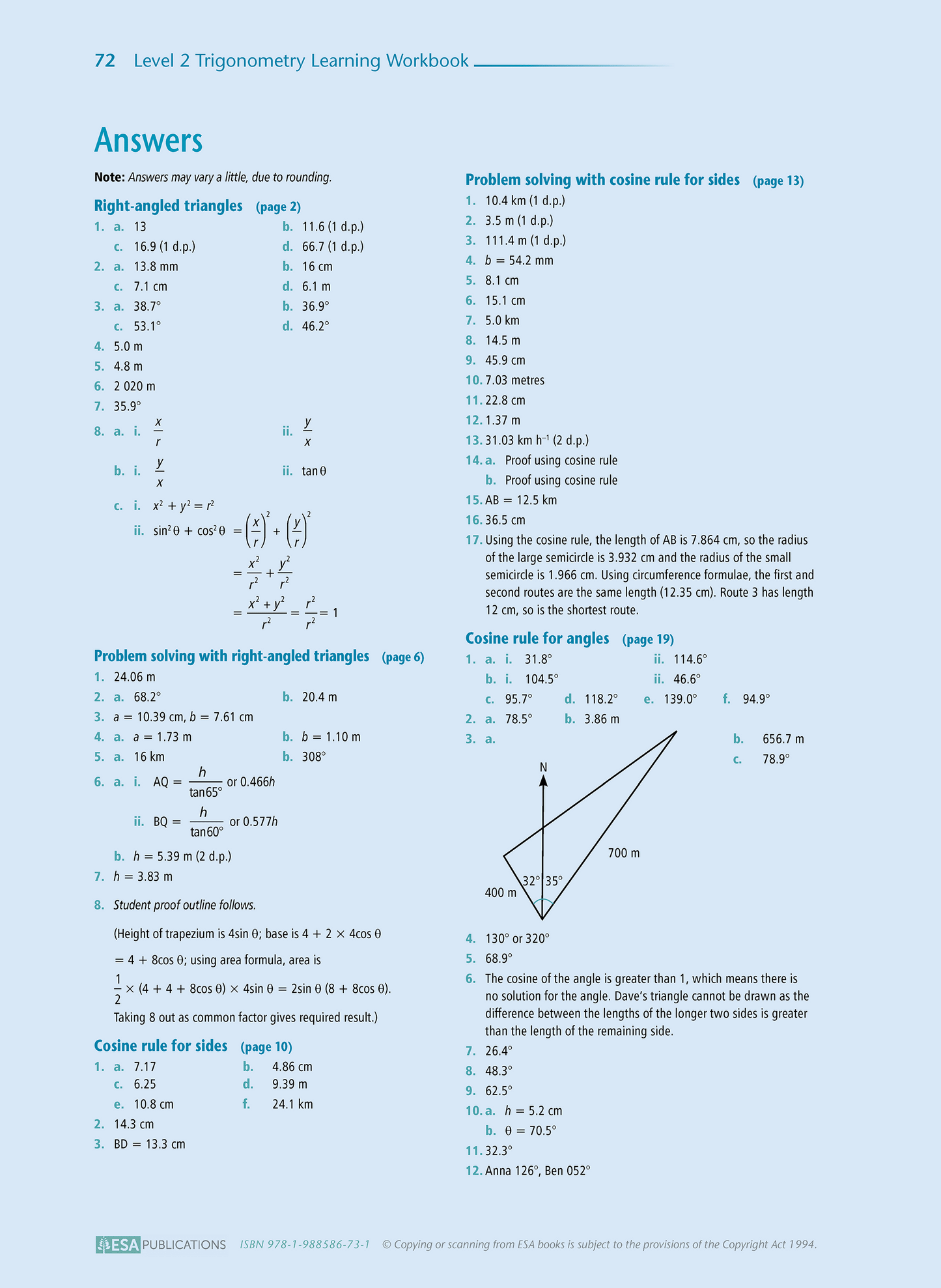 Level 2 Trigonometry 2.4 Learning Workbook