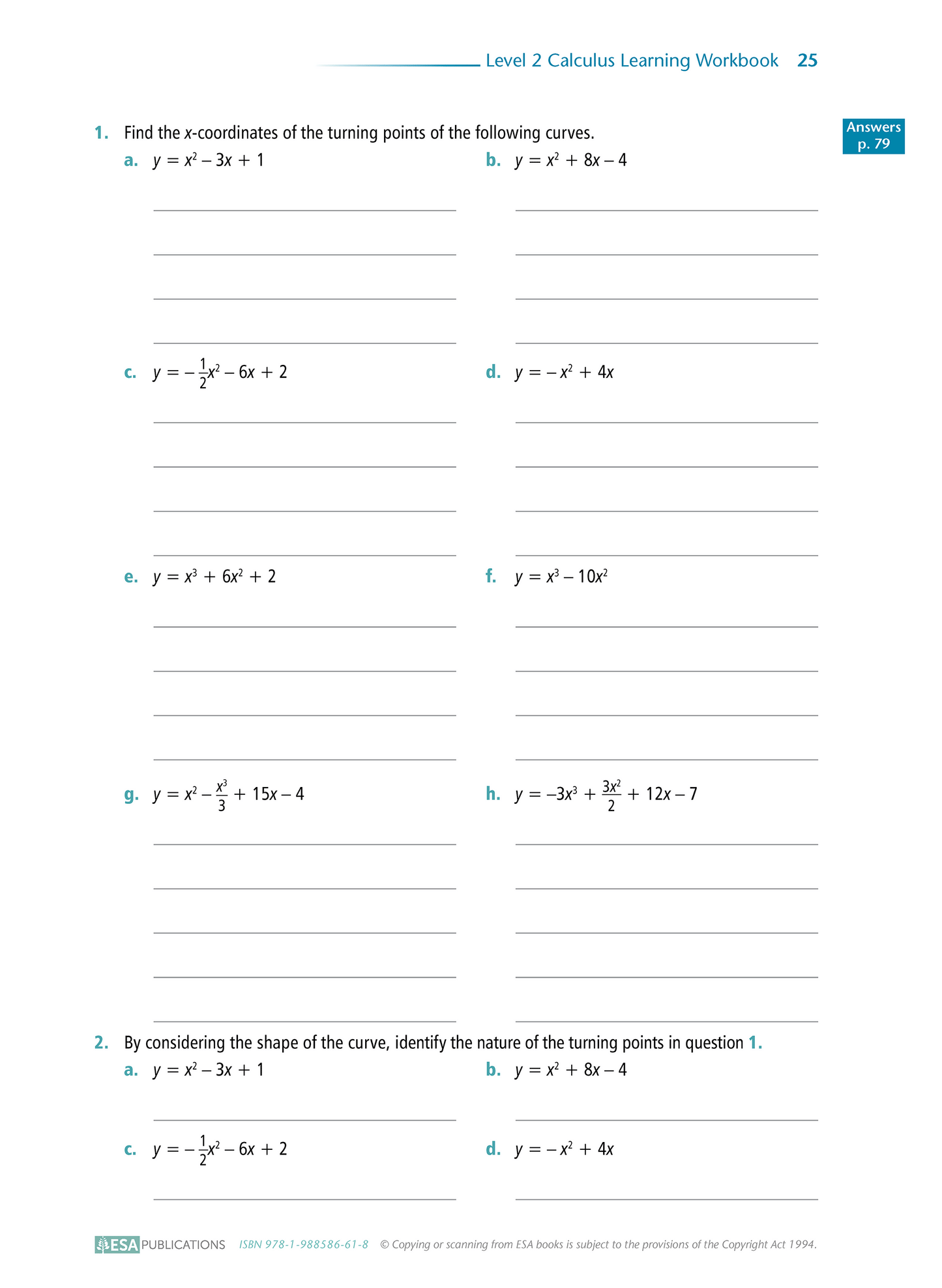 Level 2 Calculus 2.7 Learning Workbook
