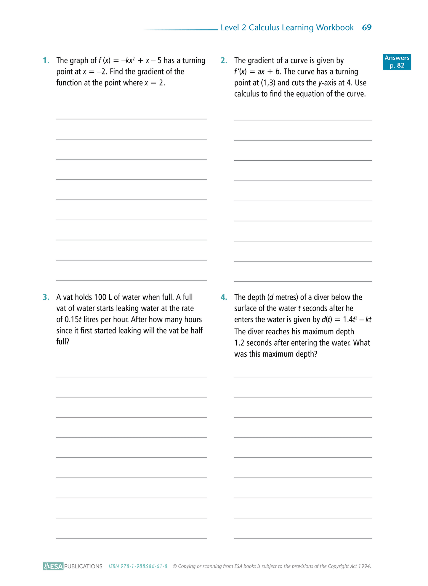 Level 2 Calculus 2.7 Learning Workbook