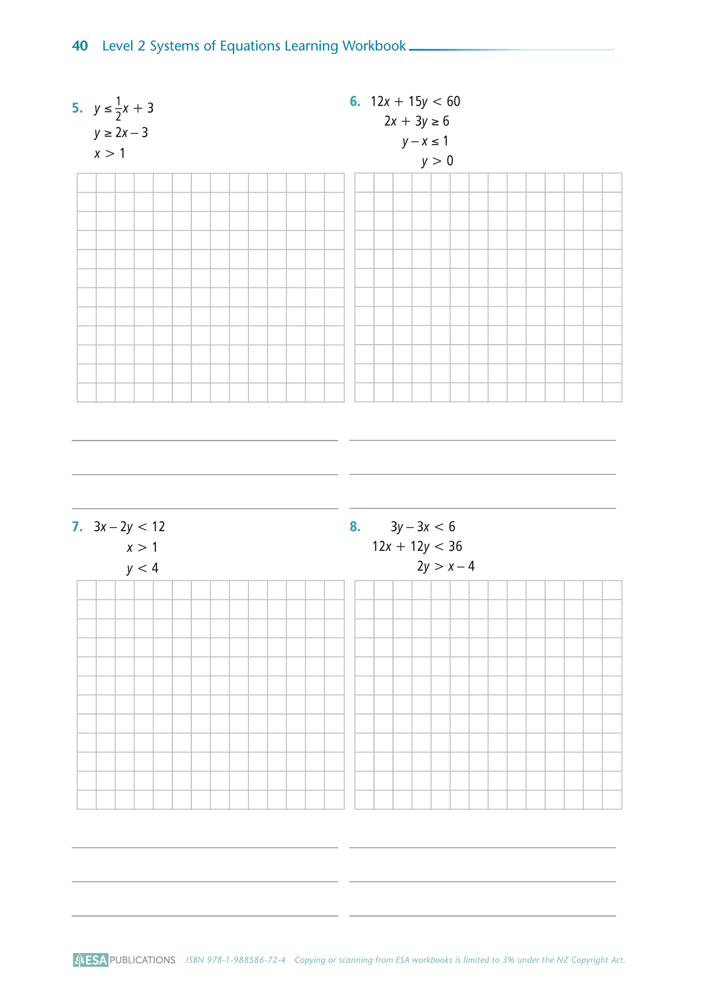 Level 2 Systems of Equations 2.14 Learning Workbook