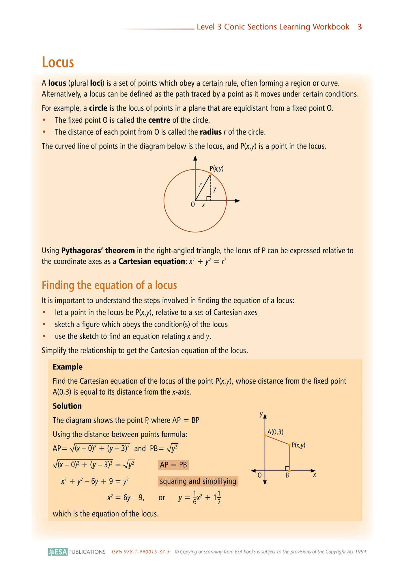 Level 3 Conic Sections 3.1 Learning Workbook - SPECIAL (damaged stock at $6 each)