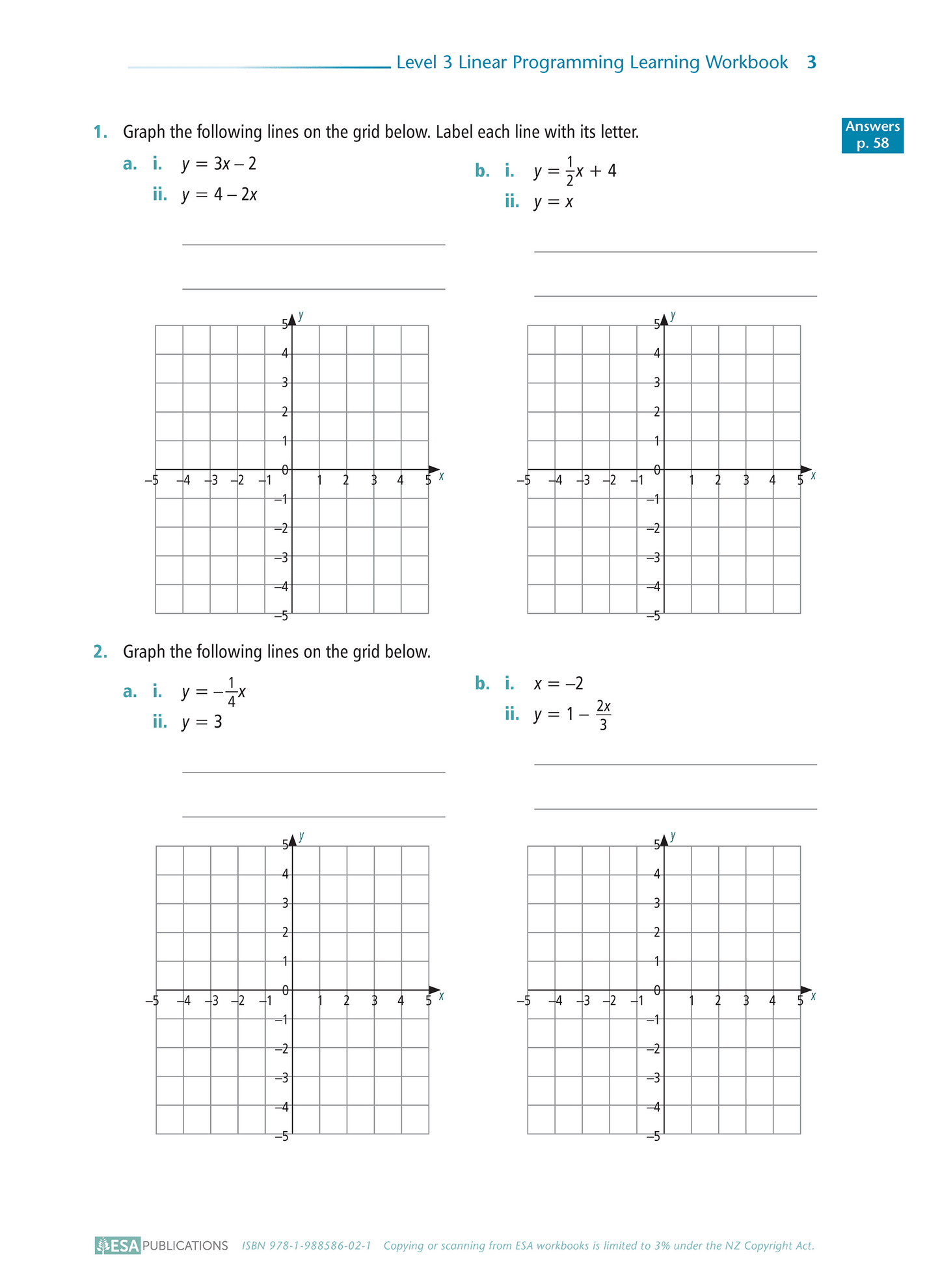 Level 3 Linear Programming 3.2 Learning Workbook
