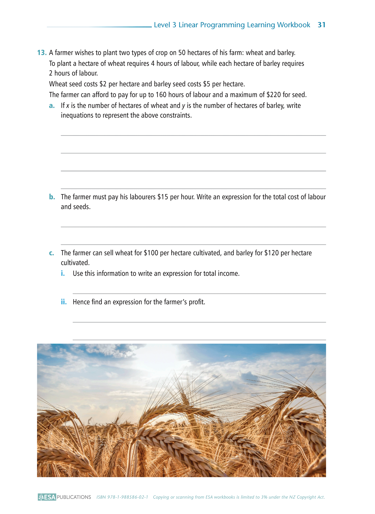 Level 3 Linear Programming 3.2 Learning Workbook