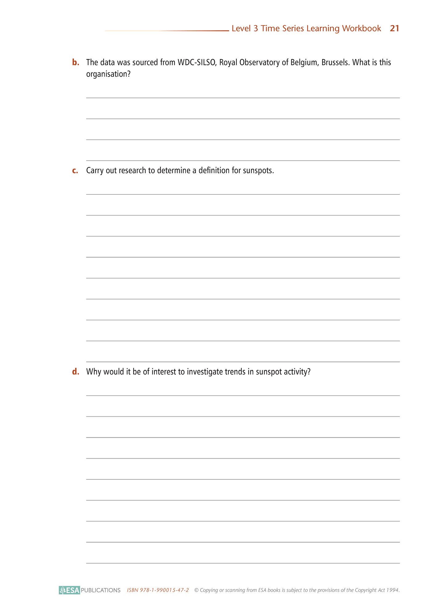 Level 3 Time Series 3.8 Learning Workbook