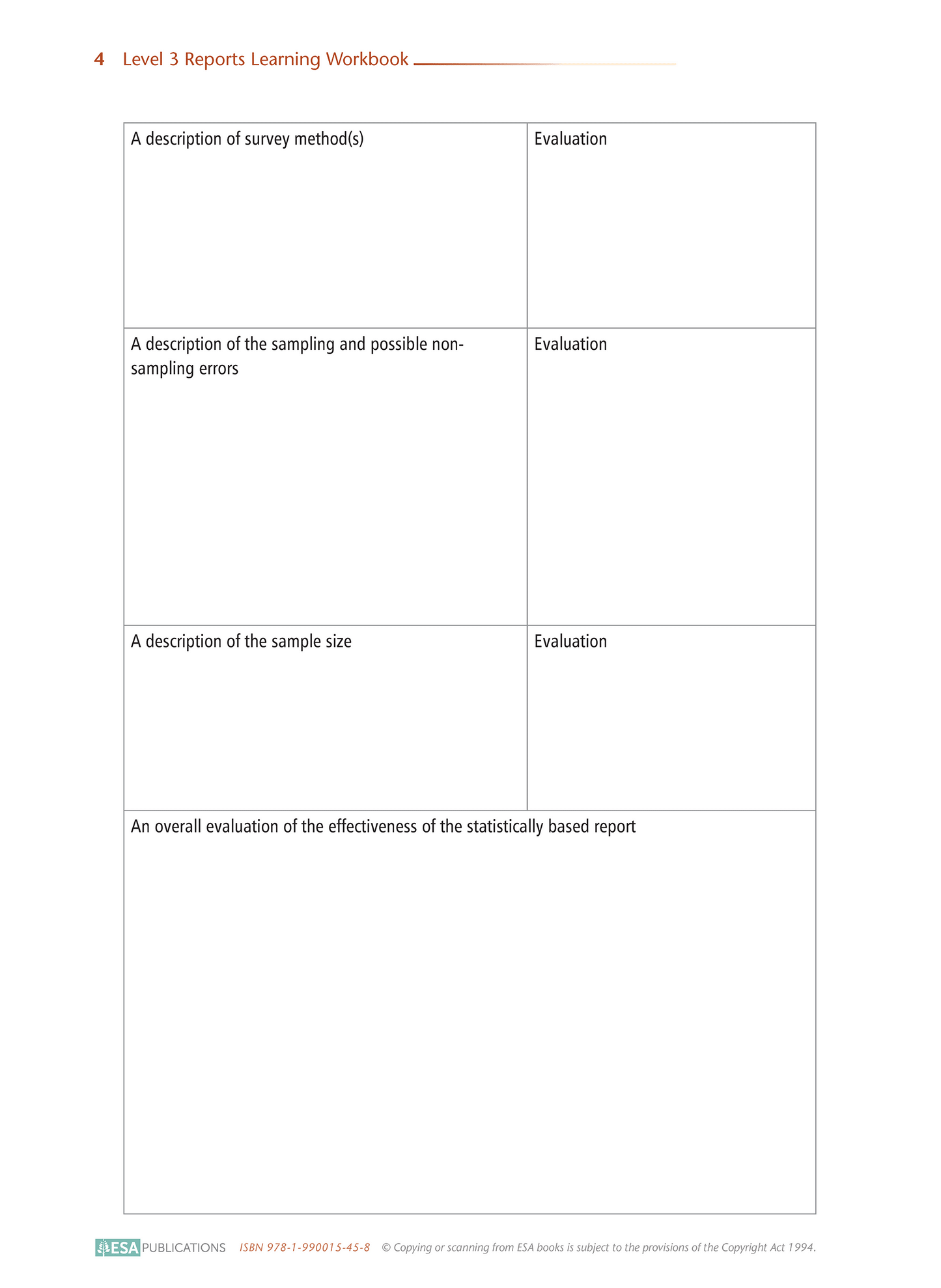 Level 3 Reports 3.12 Learning Workbook