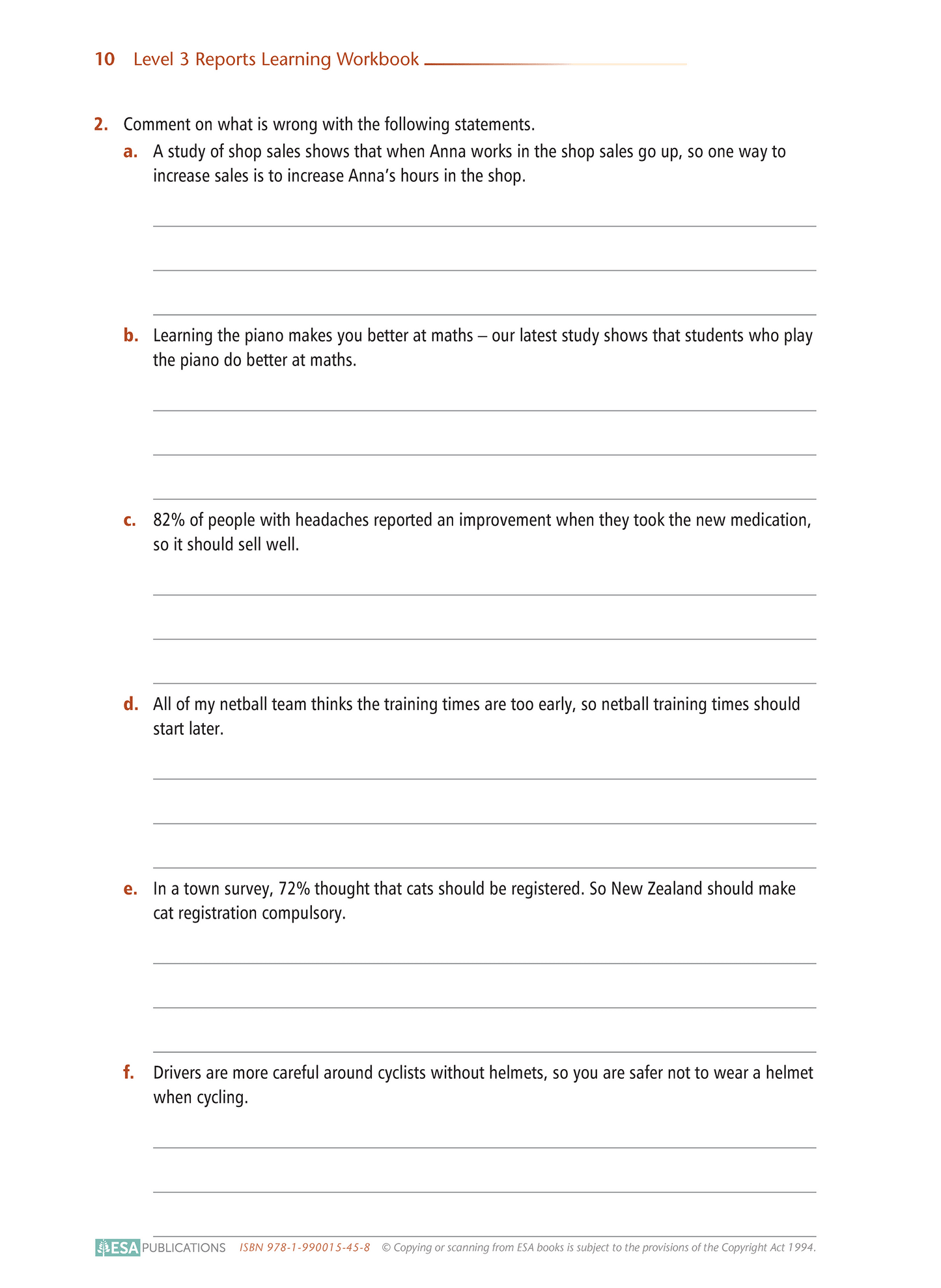 Level 3 Reports 3.12 Learning Workbook