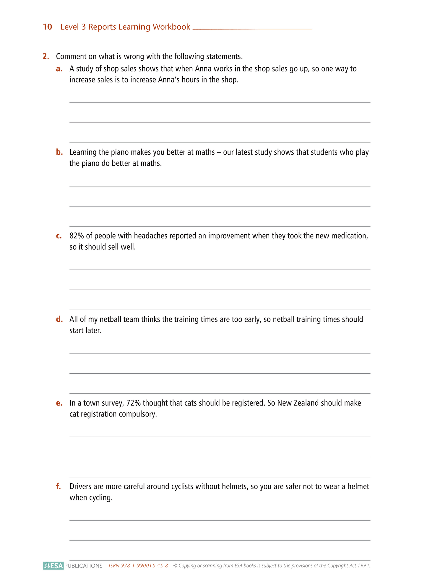 Level 3 Reports 3.12 Learning Workbook - SPECIAL (damaged stock at $5 each)