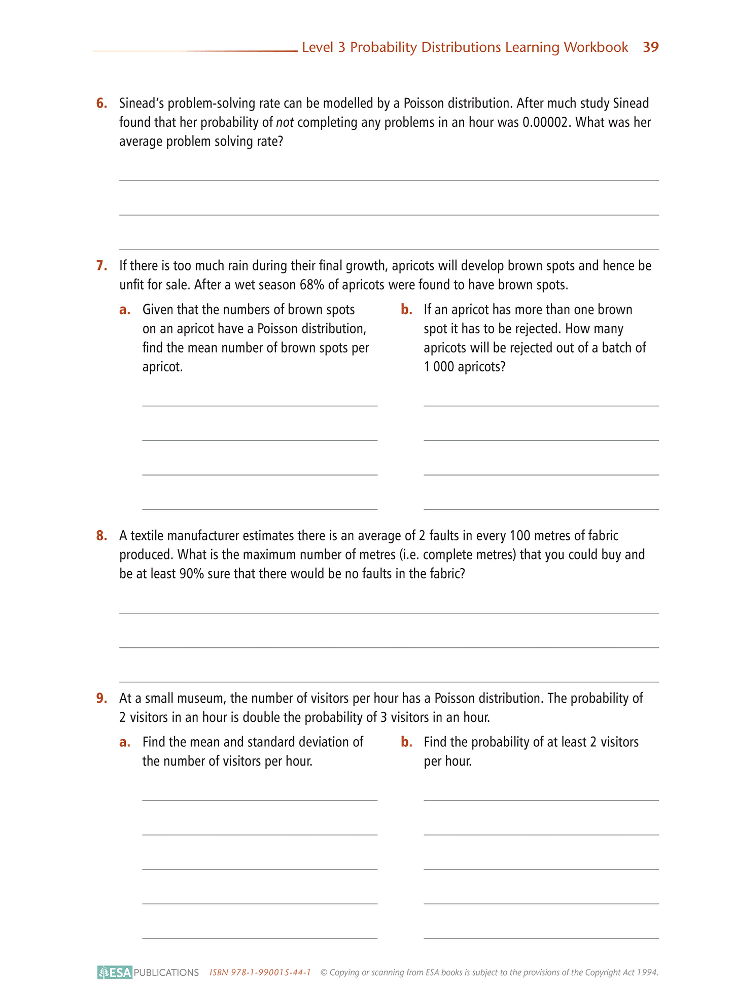 Level 3 Probability Distributions 3.14 Learning Workbook