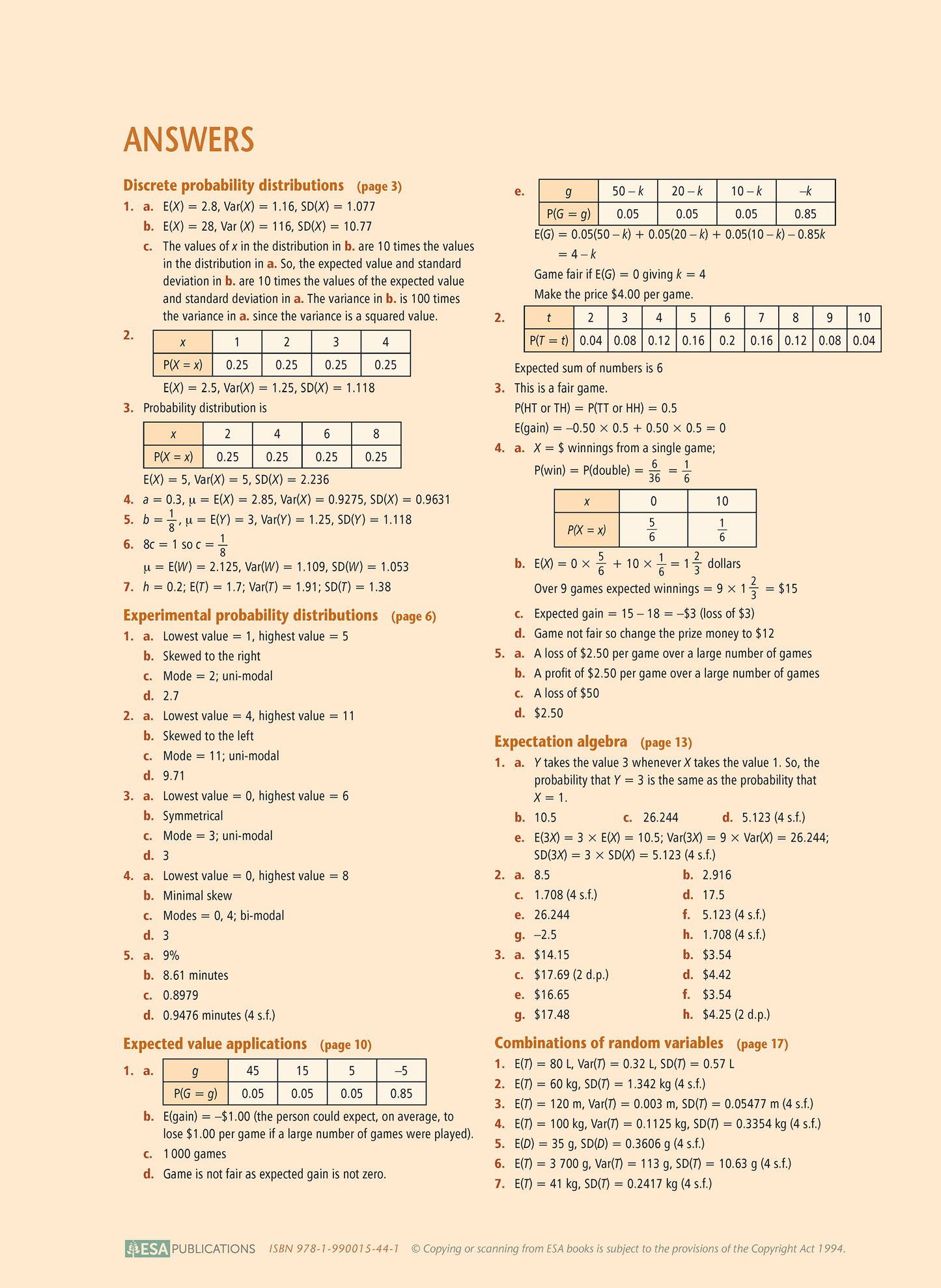 Level 3 Probability Distributions 3.14 Learning Workbook