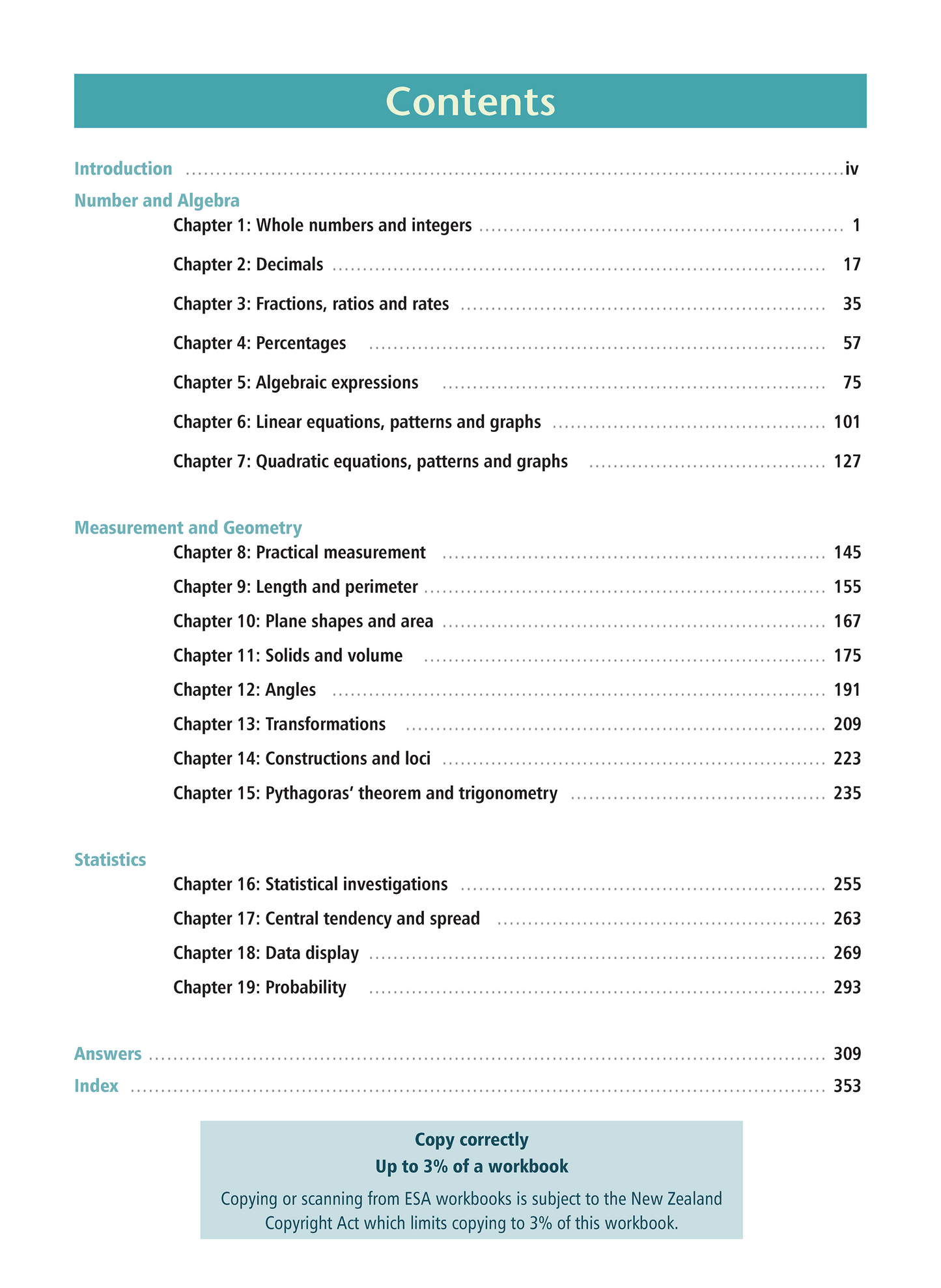 Year 10 Mathematics and Statistics Learning Workbook