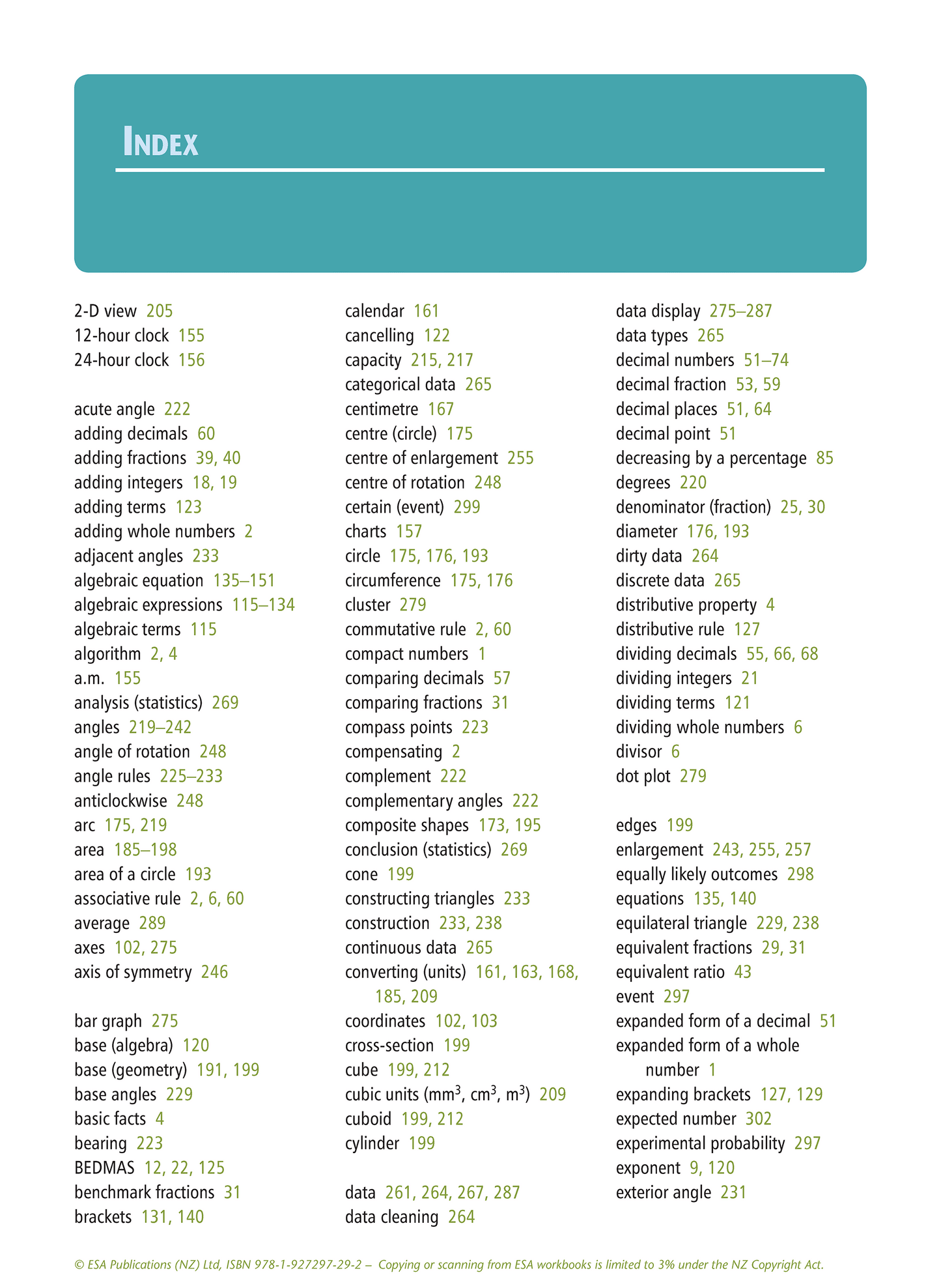 Year 9 Mathematics and Statistics Learning Workbook