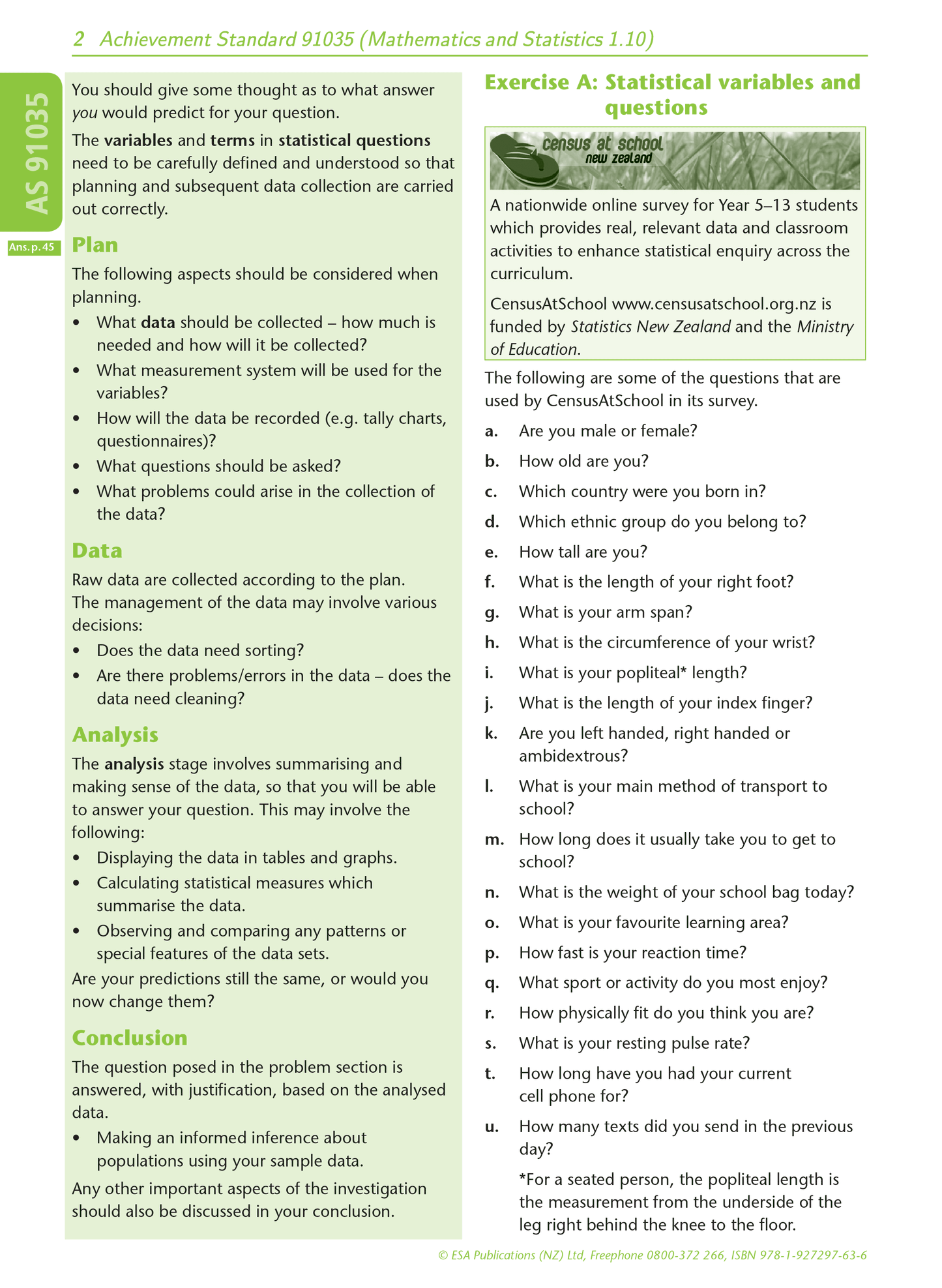 Level 1 Multivariate Data 1.10 Learning Workbook