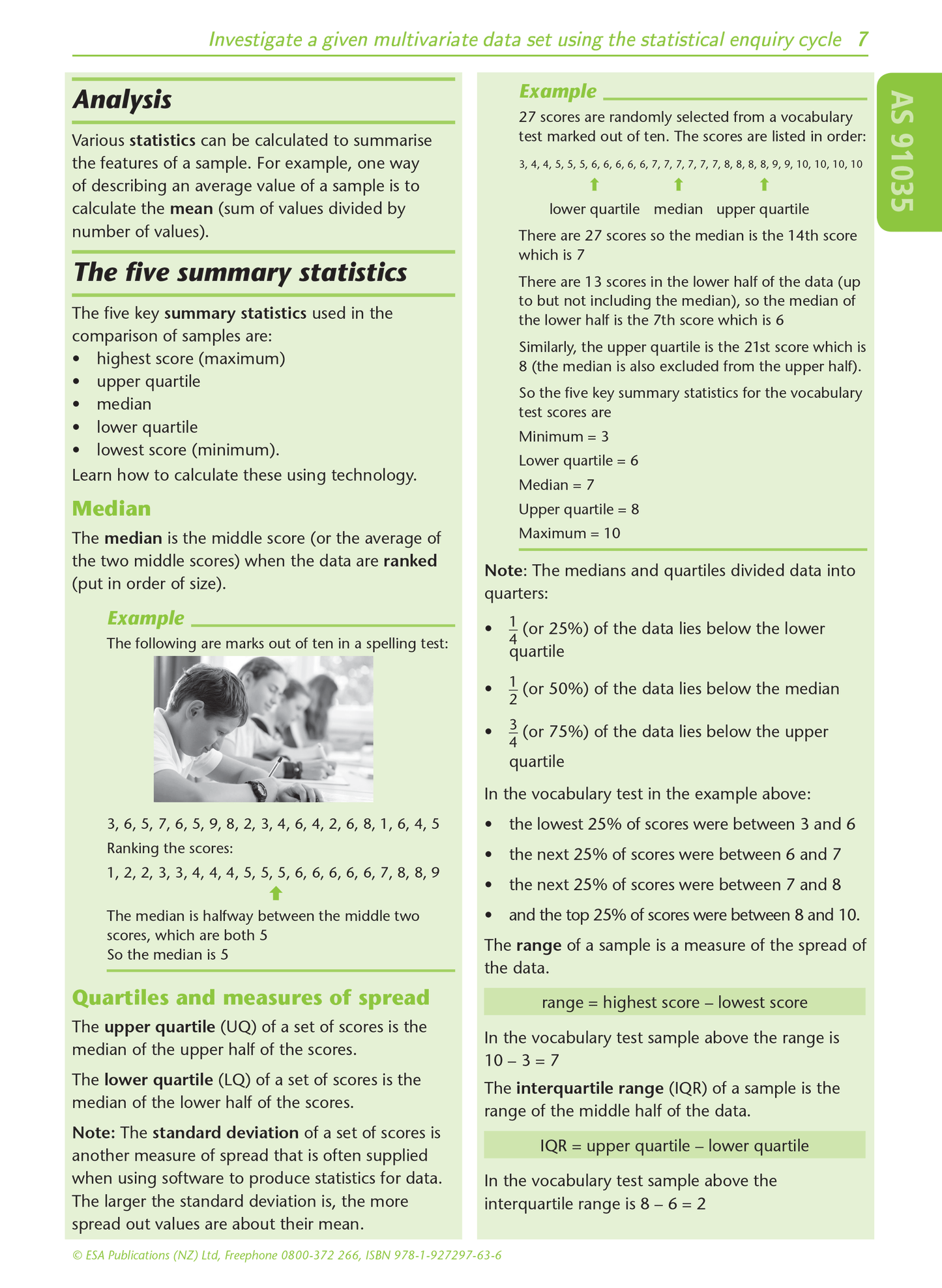 Level 1 Multivariate Data 1.10 Learning Workbook