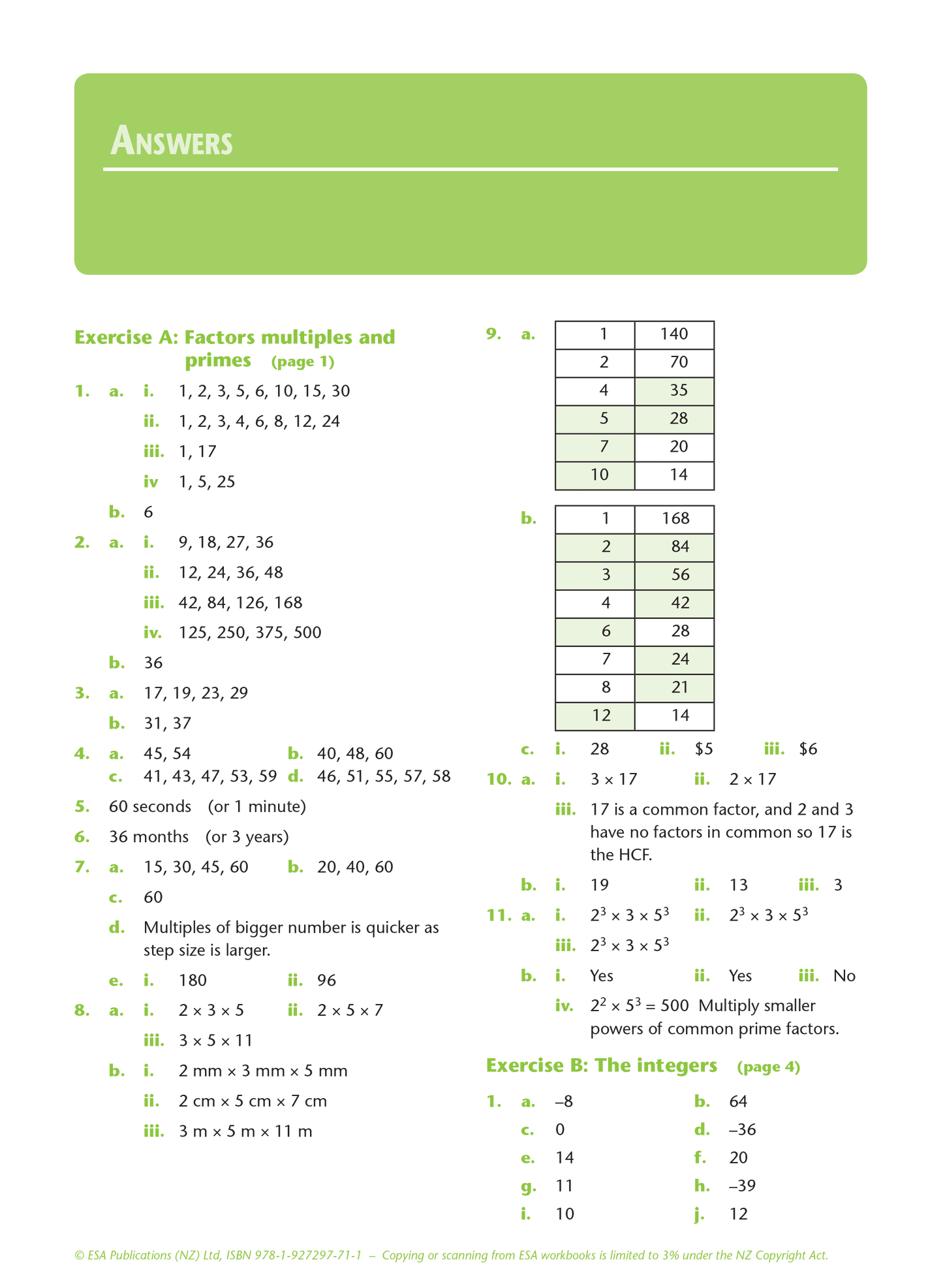 Level 1 Number 1.1 Learning Workbook