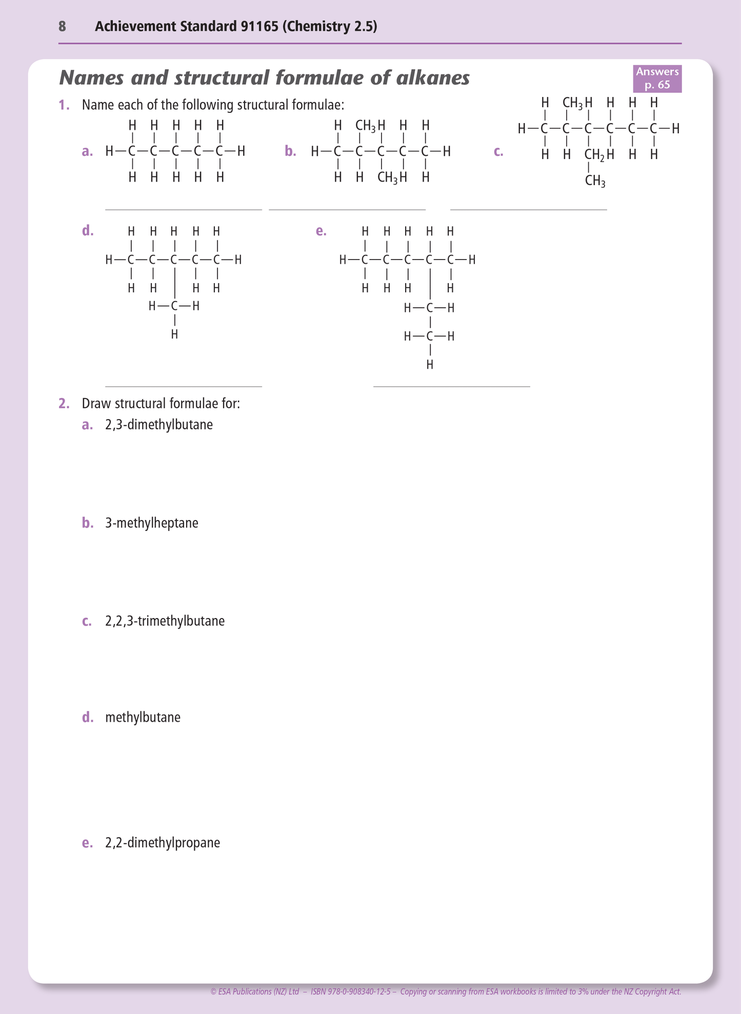 Level 2 Organic Chemistry 2.5 Learning Workbook