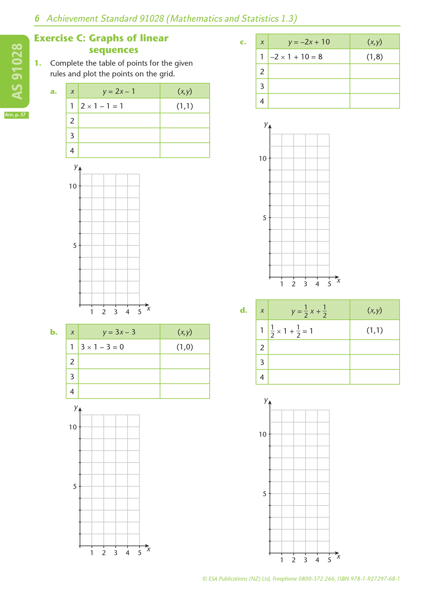 Level 1 Patterns and Graphs 1.3 Learning Workbook