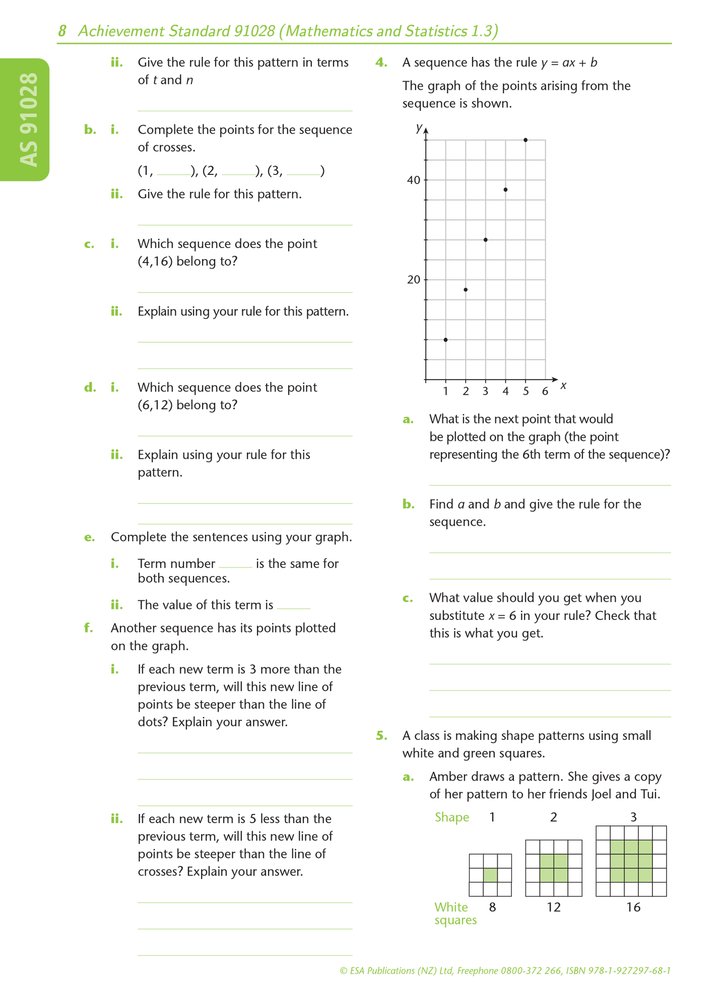 Level 1 Patterns and Graphs 1.3 Learning Workbook