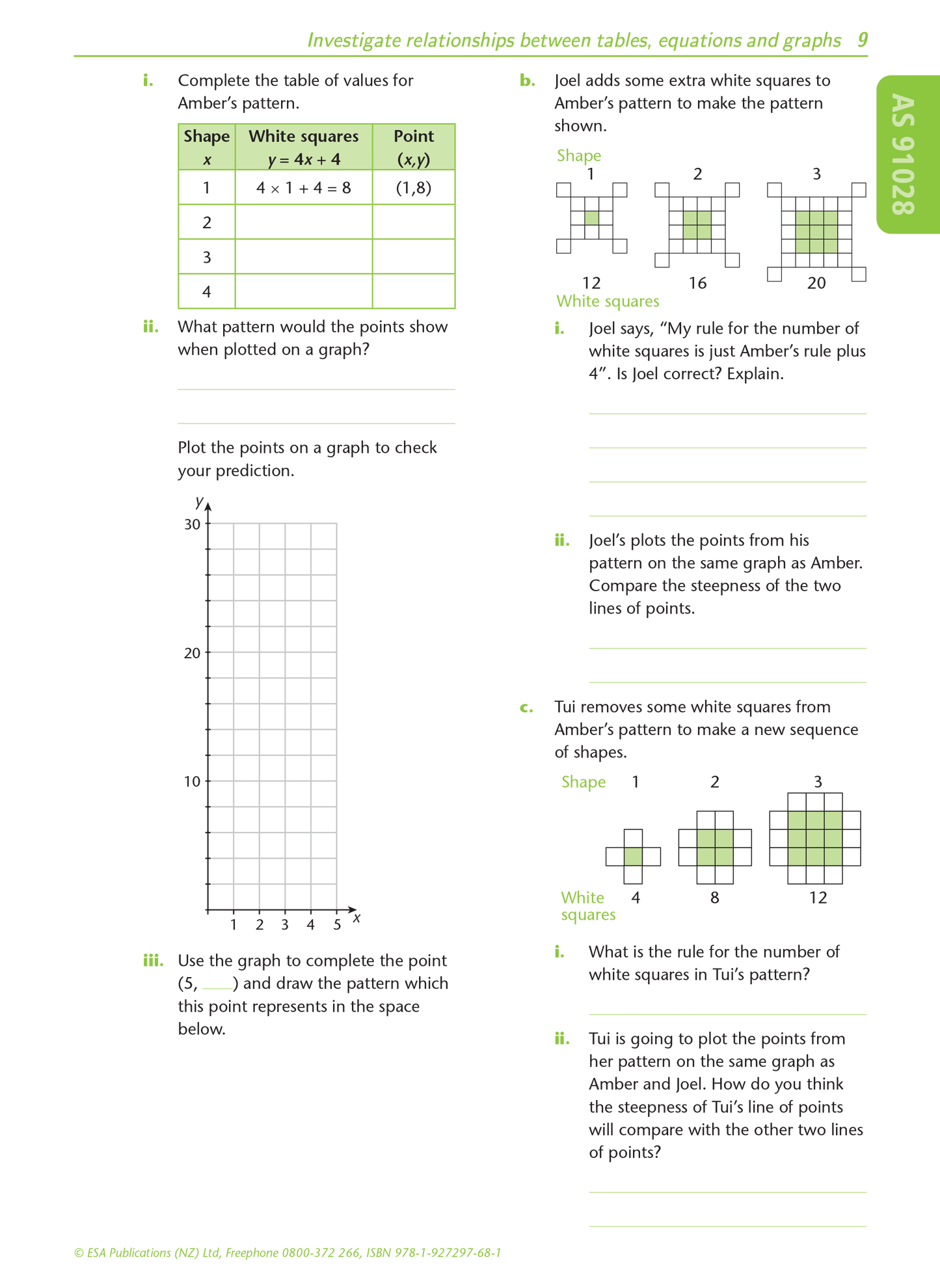 Level 1 Patterns and Graphs 1.3 Learning Workbook