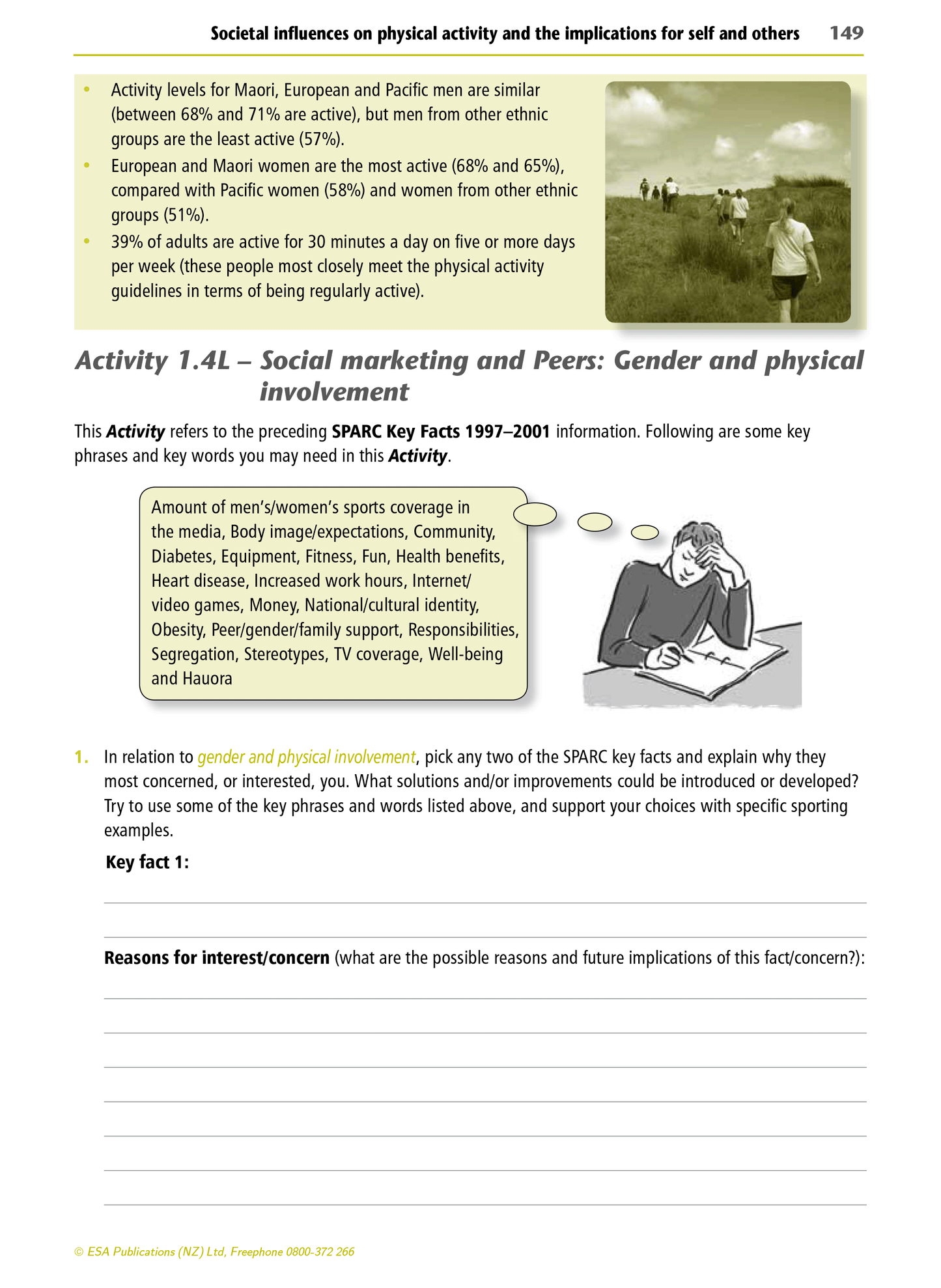 Level 1 Physical Education Learning Workbook - SPECIAL (damaged stock at $10 each)