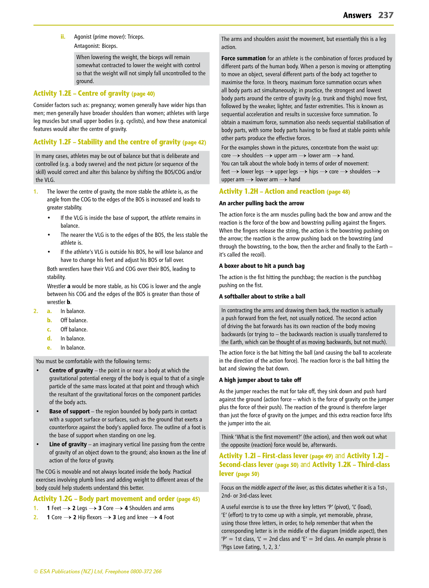 Level 1 Physical Education Learning Workbook - SPECIAL (damaged stock at $10 each)