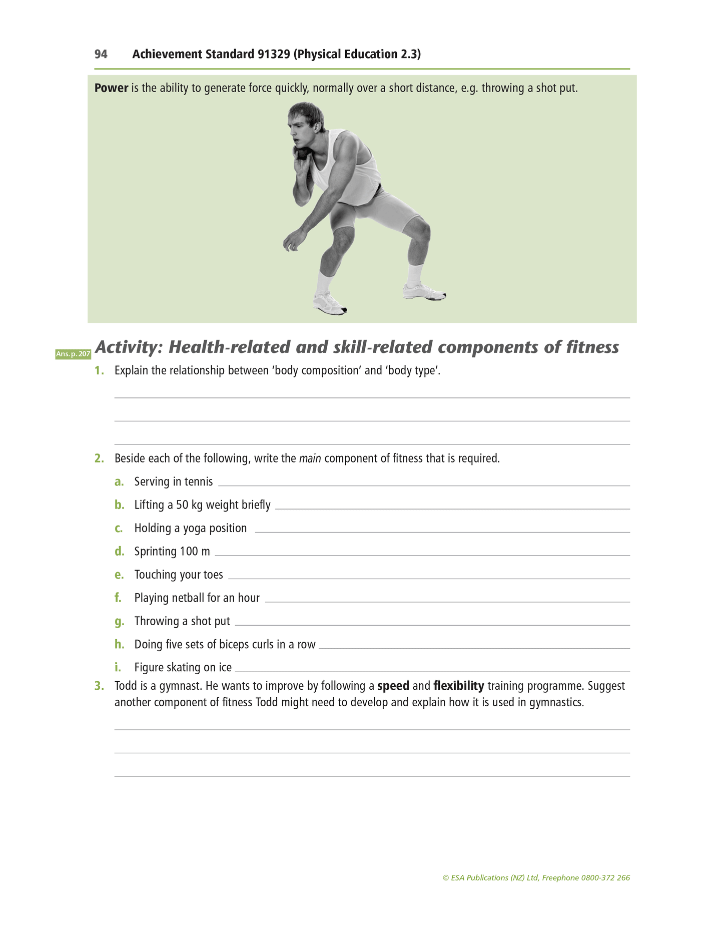 Level 2 Physical Education Learning Workbook