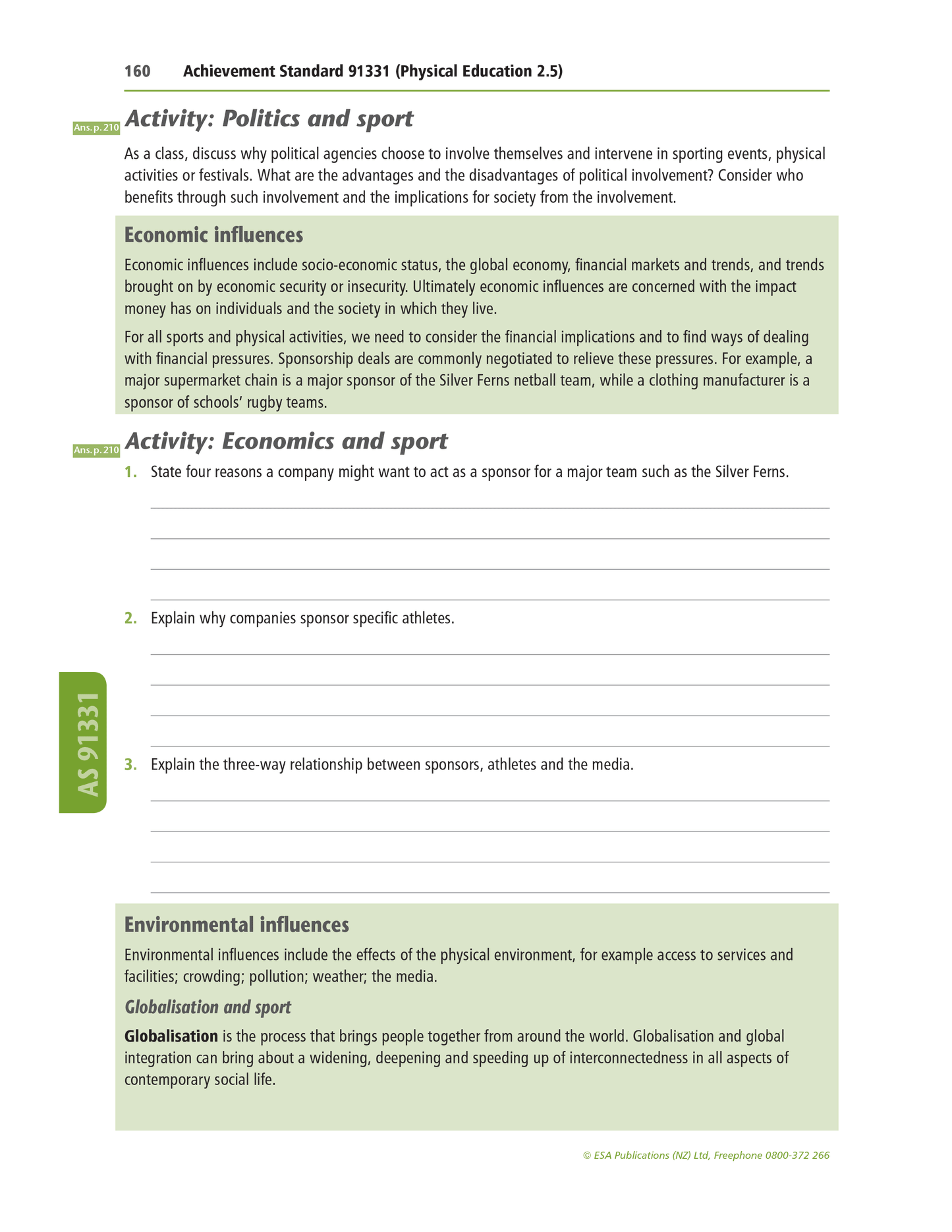 Level 2 Physical Education Learning Workbook