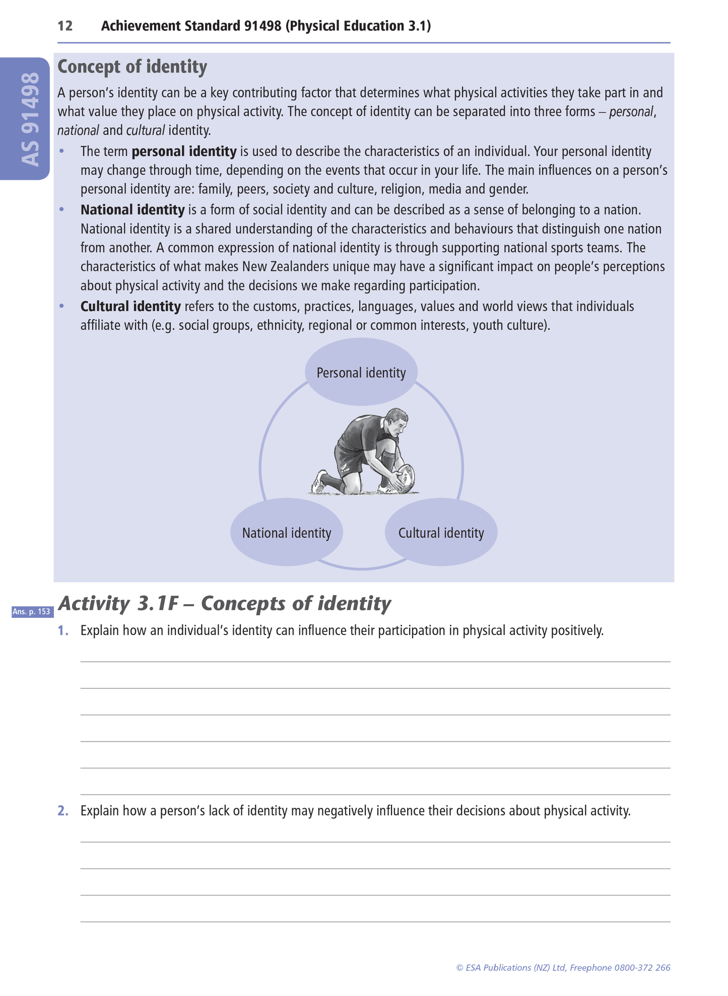 Level 3 Physical Education Learning Workbook