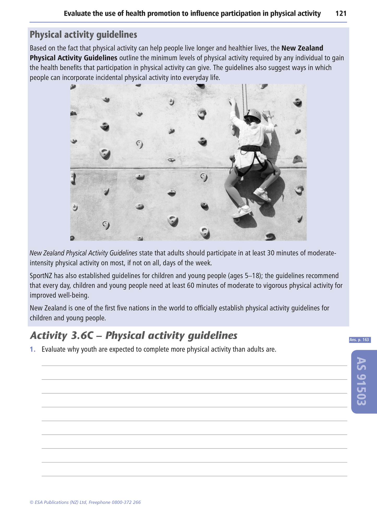 Level 3 Physical Education Learning Workbook