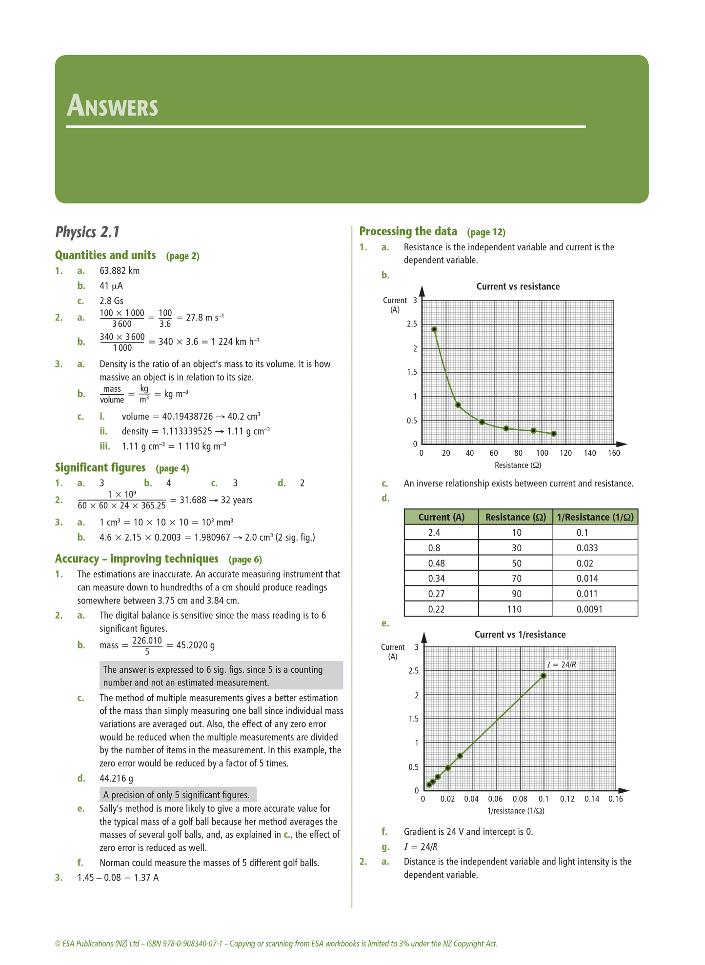 Level 2 Physics Internals Learning Workbook