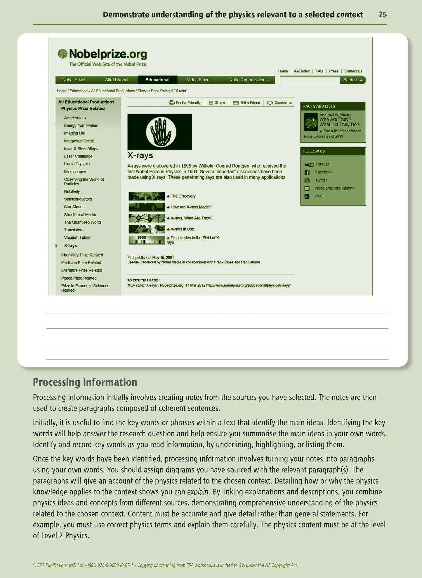 Level 2 Physics Internals Learning Workbook