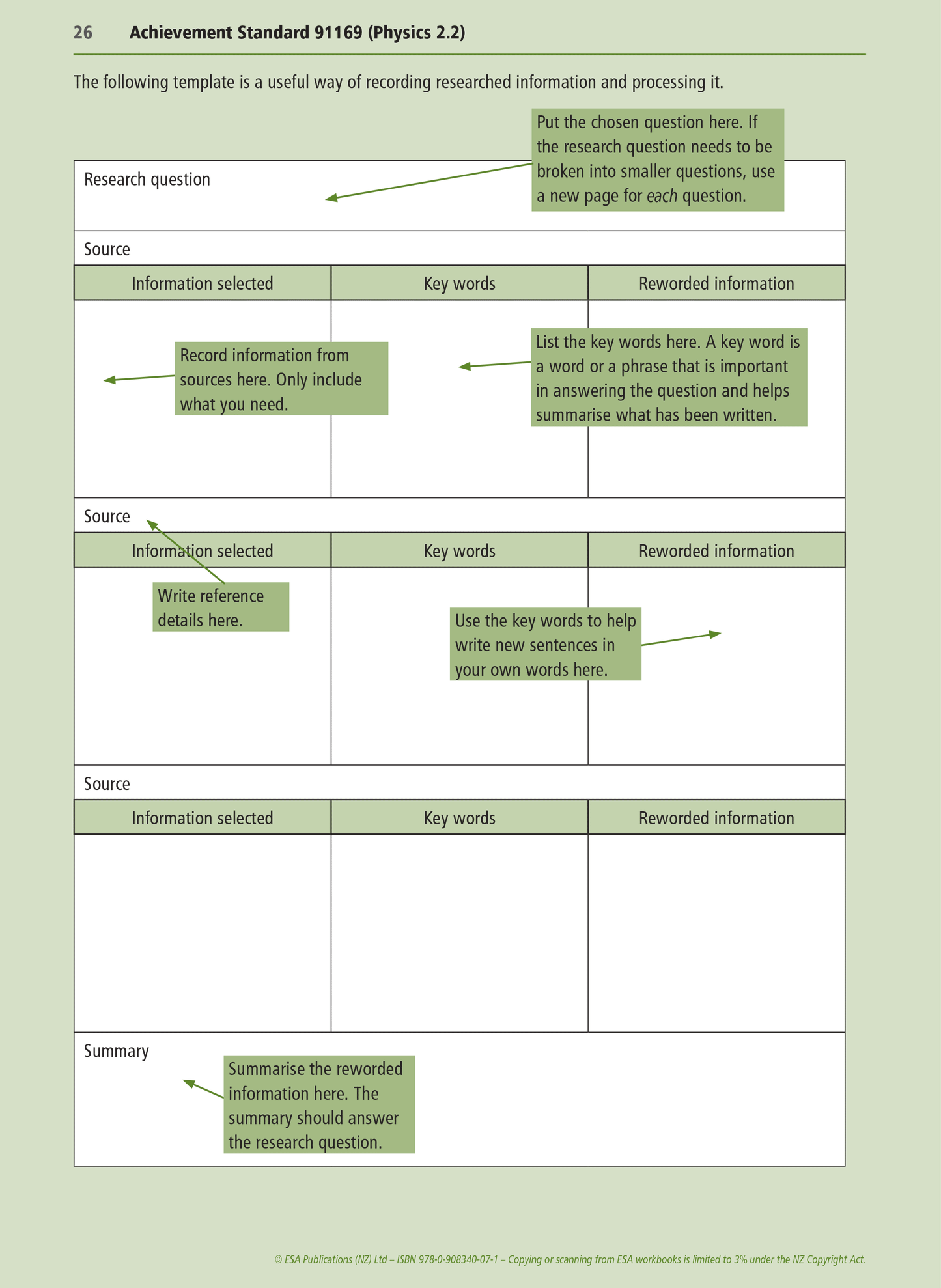 Level 2 Physics Internals Learning Workbook