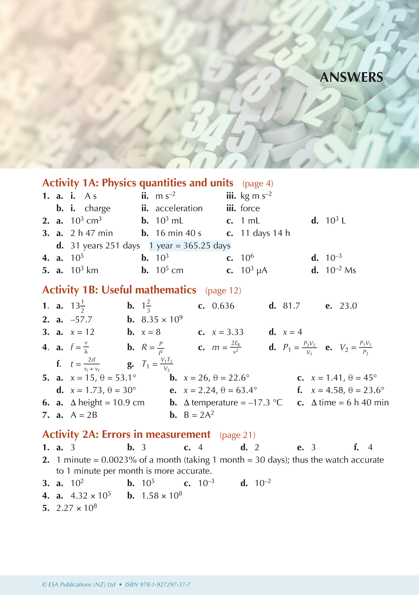 Level 2 Physics ESA Study Guide