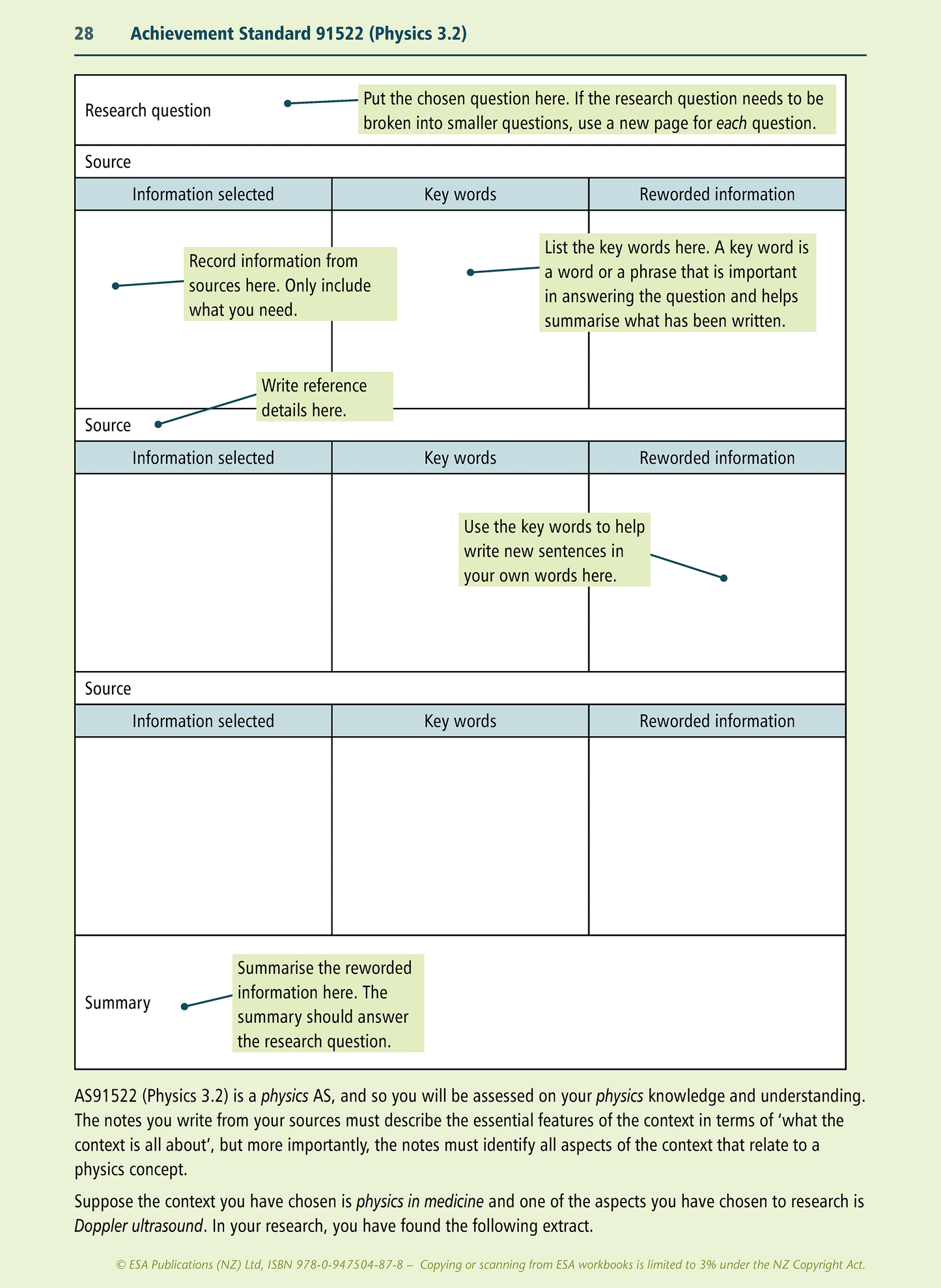 Level 3 Physics Learning Workbook