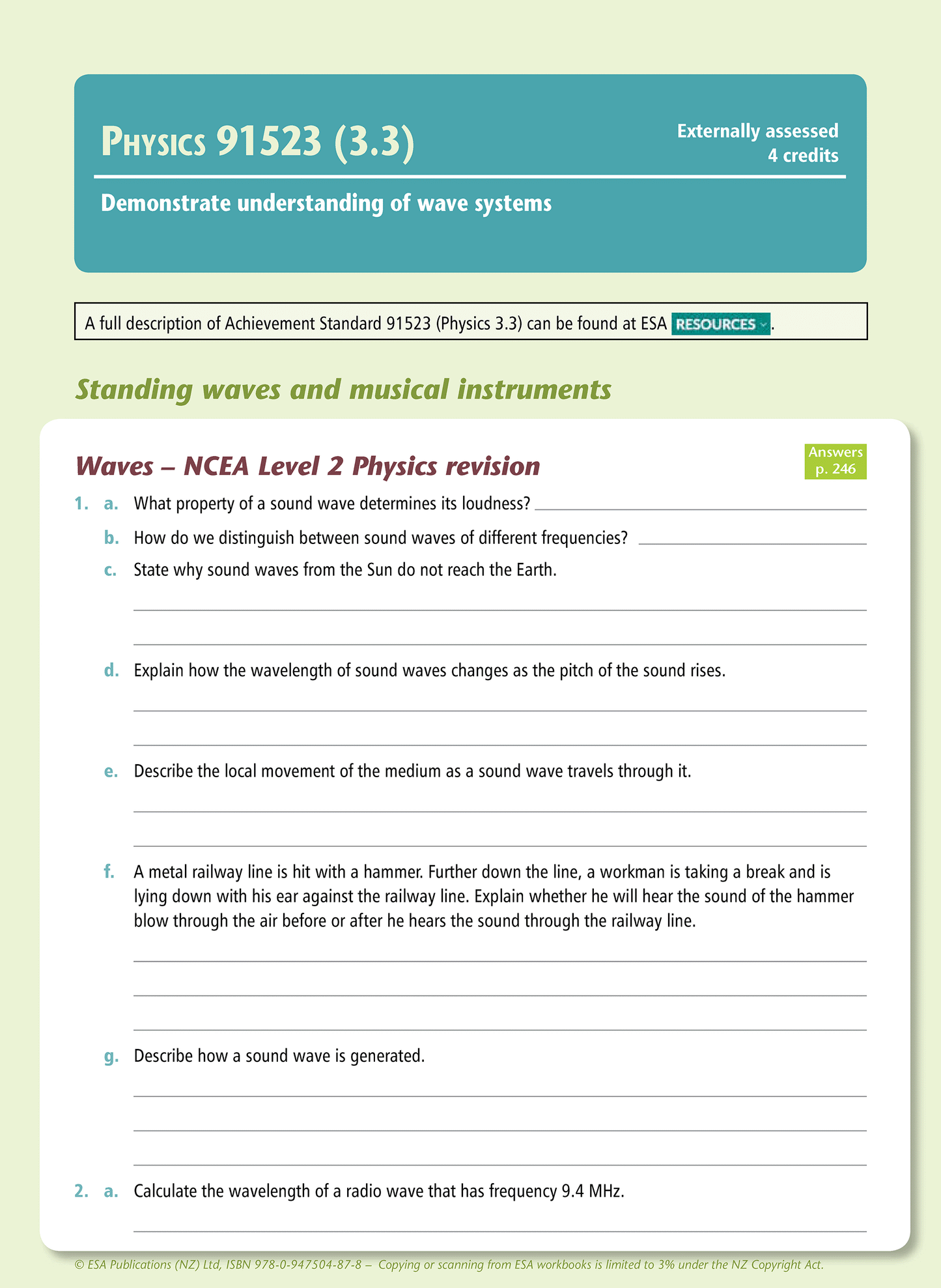 Level 3 Physics Learning Workbook