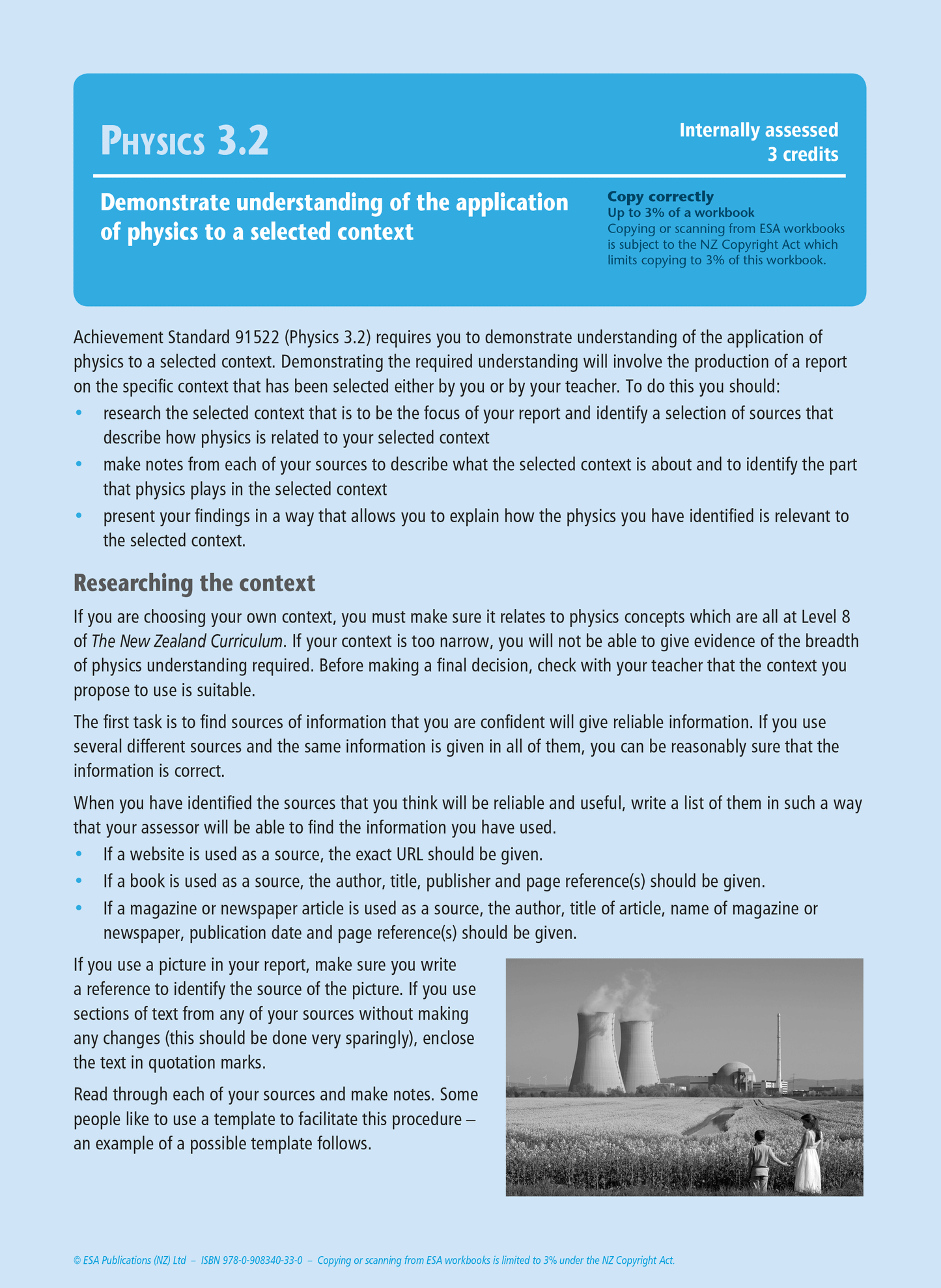 Level 3 Physics Internals Learning Workbook