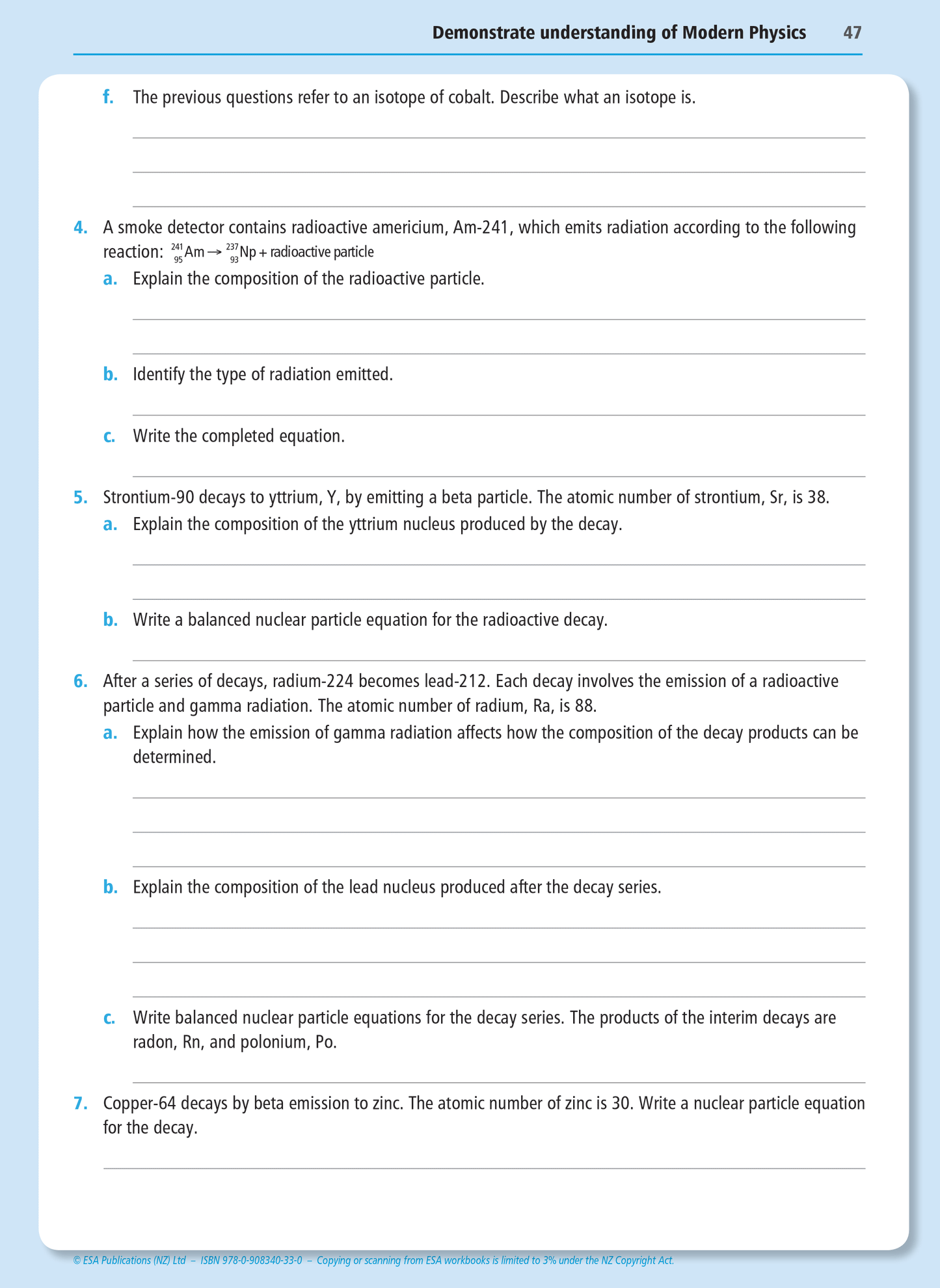 Level 3 Physics Internals Learning Workbook