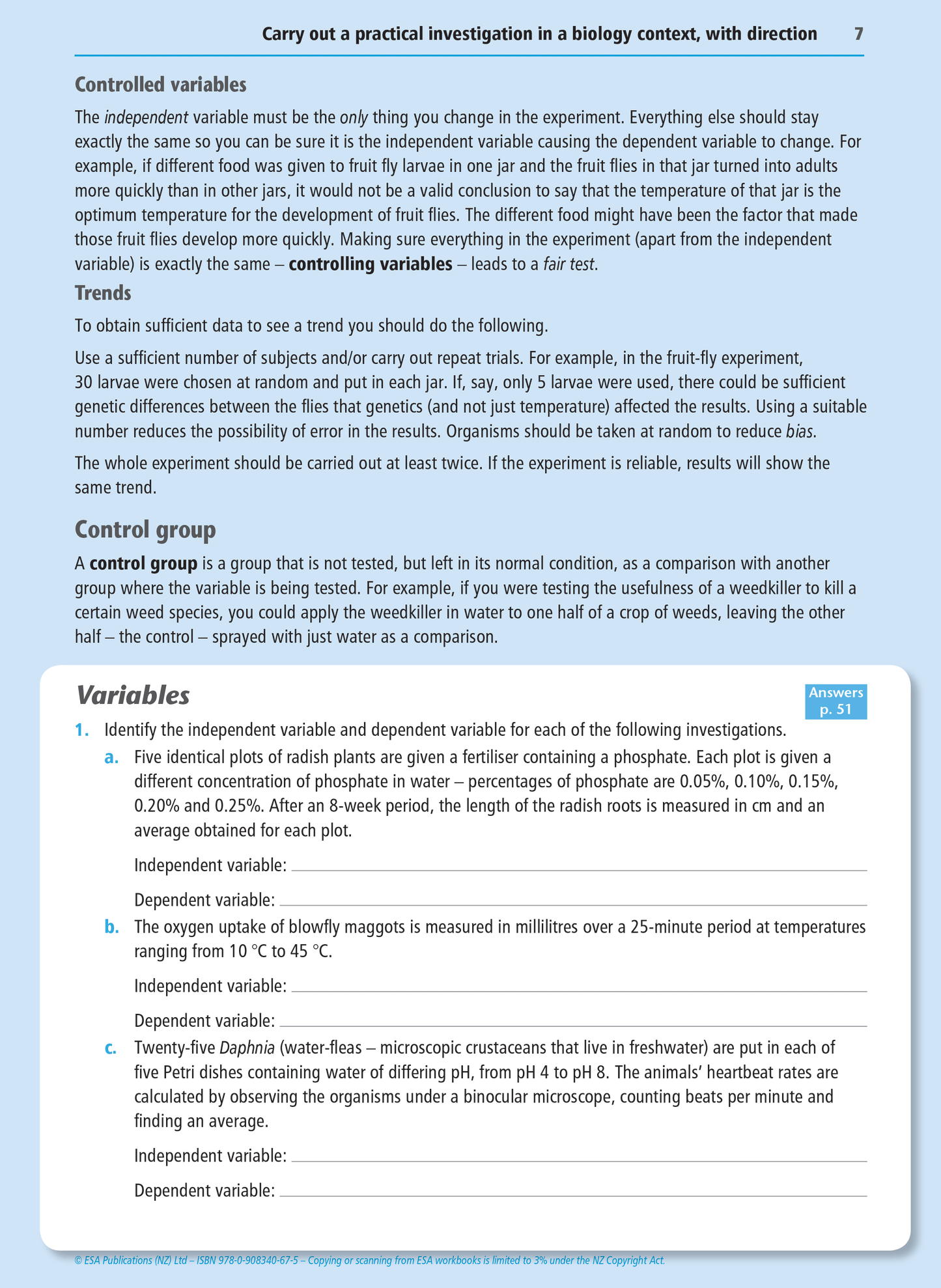 Level 1 Practical Biology Investigation 1.1 Learning Workbook